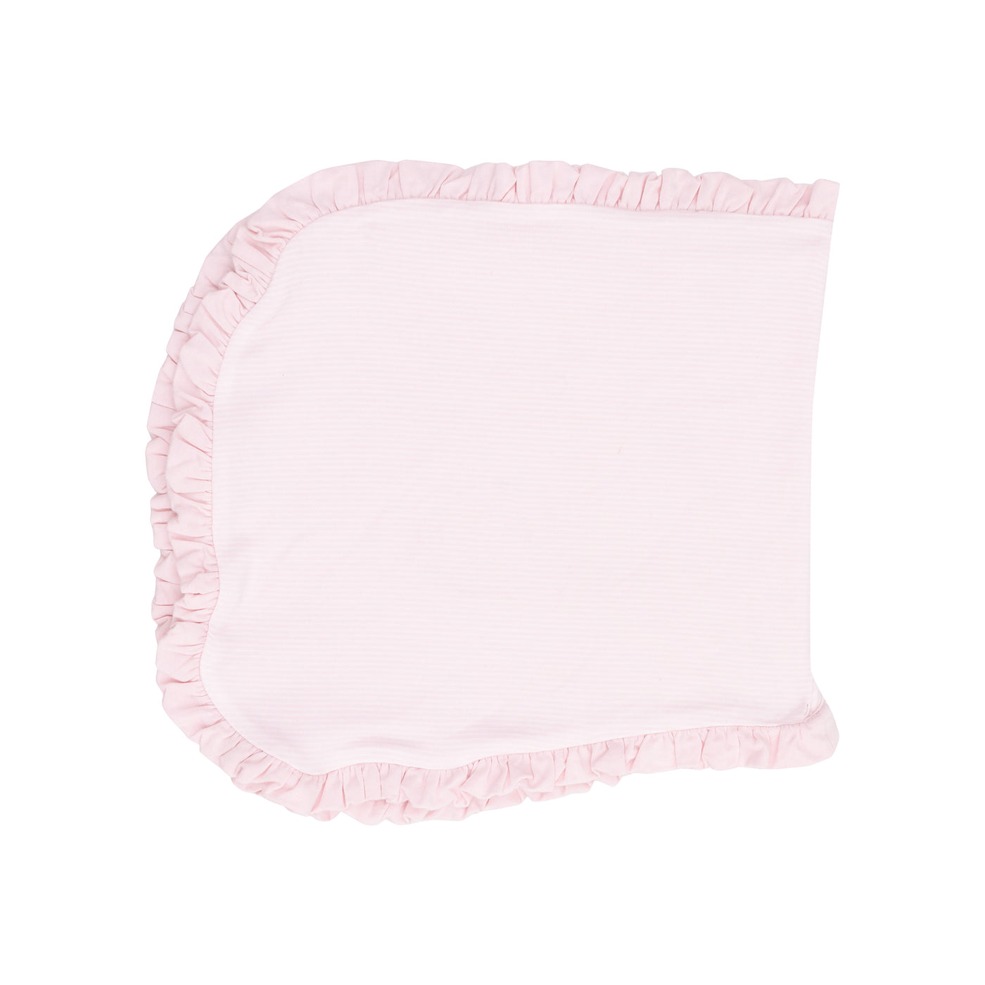 Ruffle Burp Cloth - Stripe Classic Pink