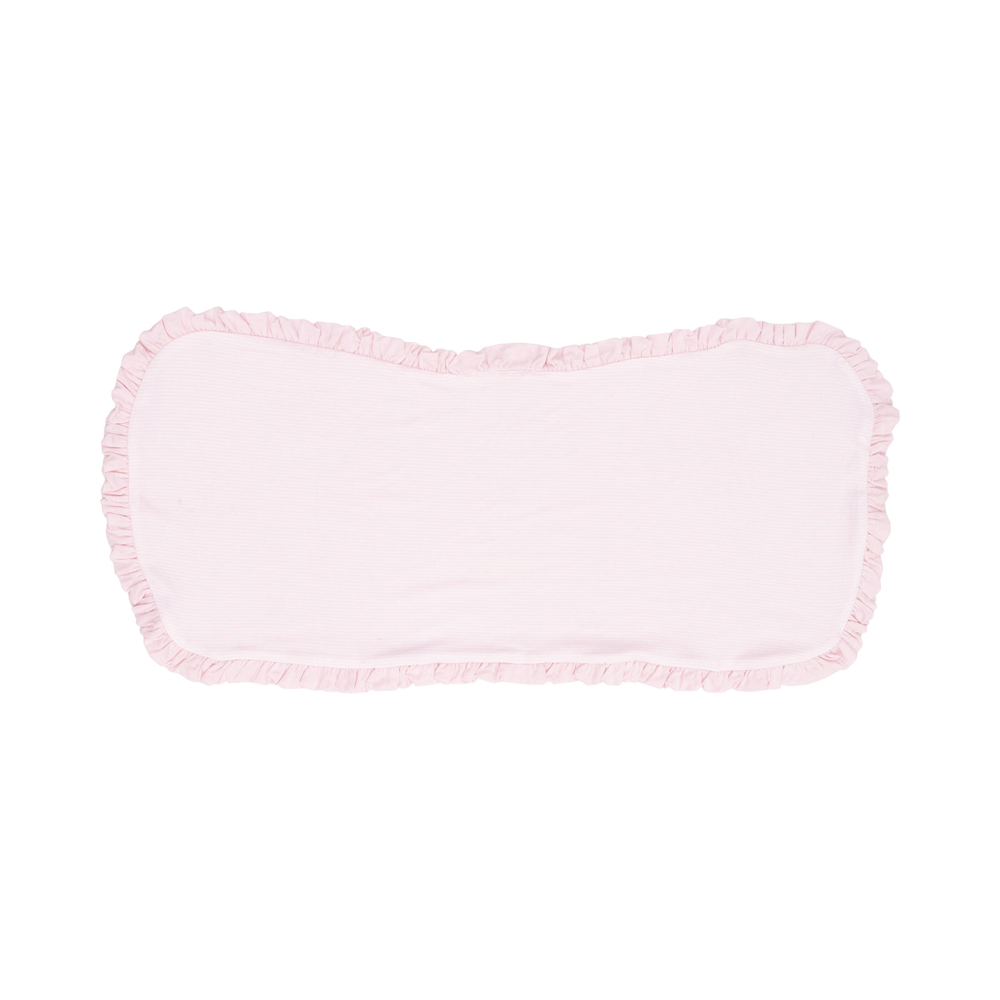 Ruffle Burp Cloth - Stripe Classic Pink