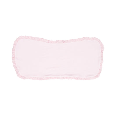 Ruffle Burp Cloth - Stripe Classic Pink