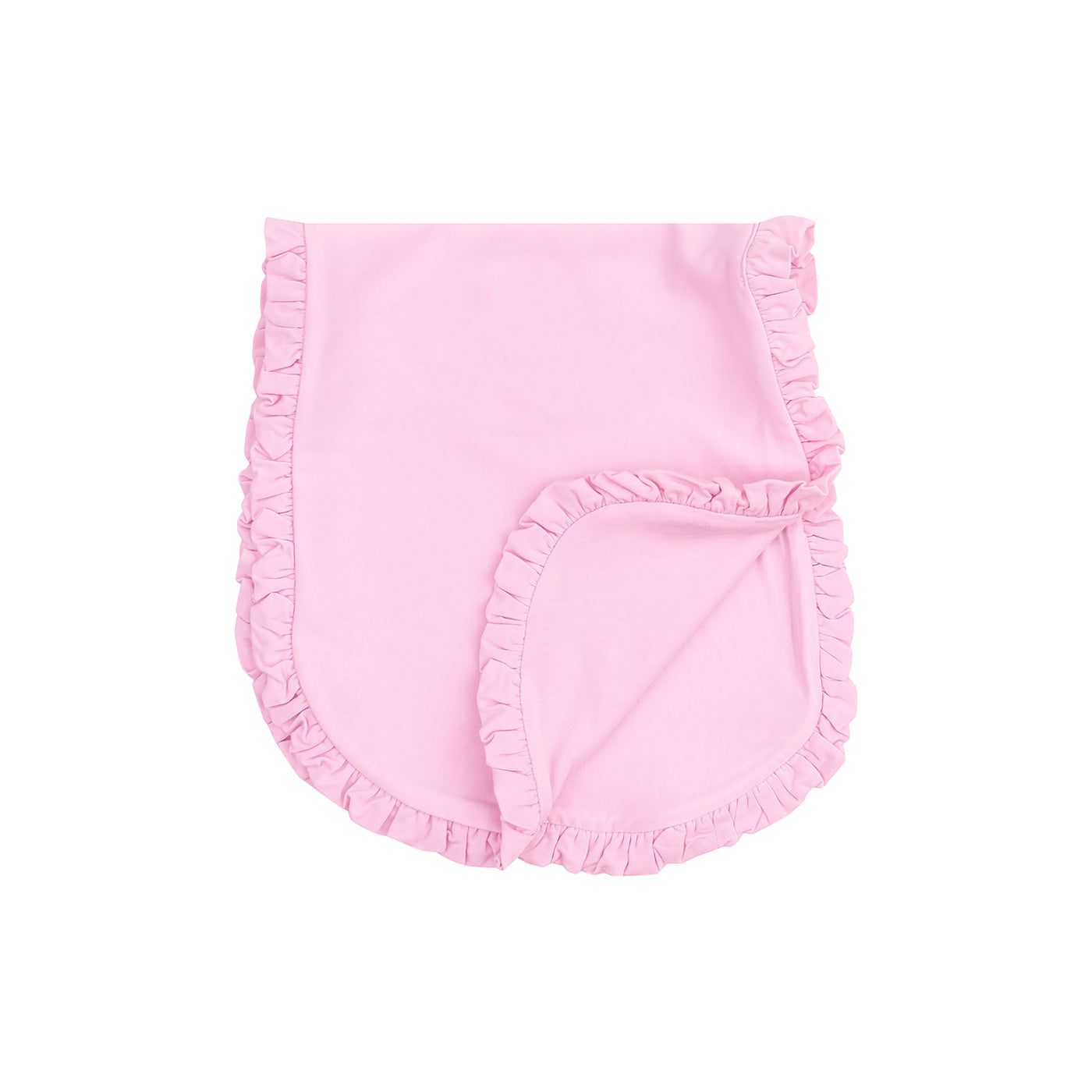 Ruffle Burp Cloth - Solid Nosegay Pink