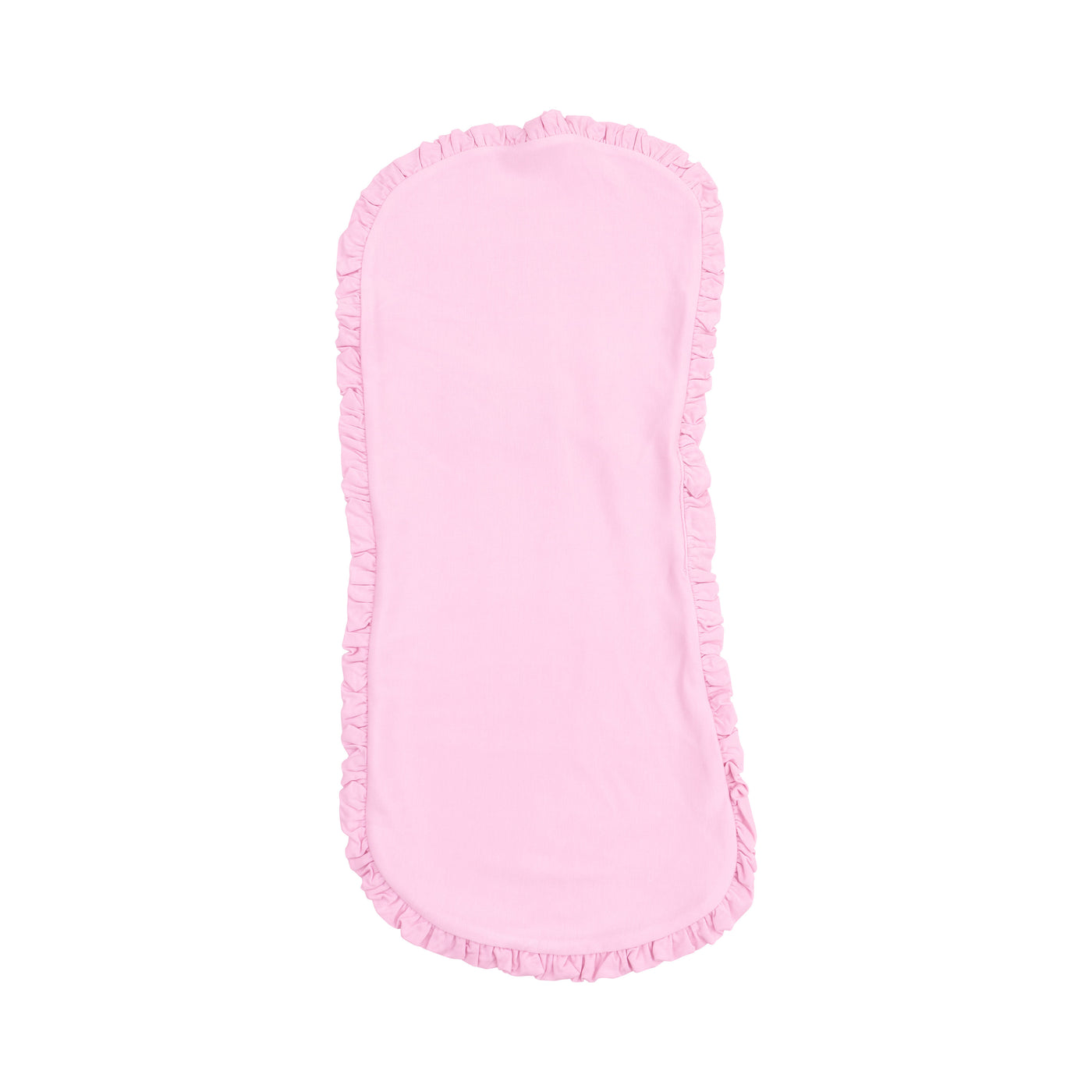 Ruffle Burp Cloth - Solid Nosegay Pink