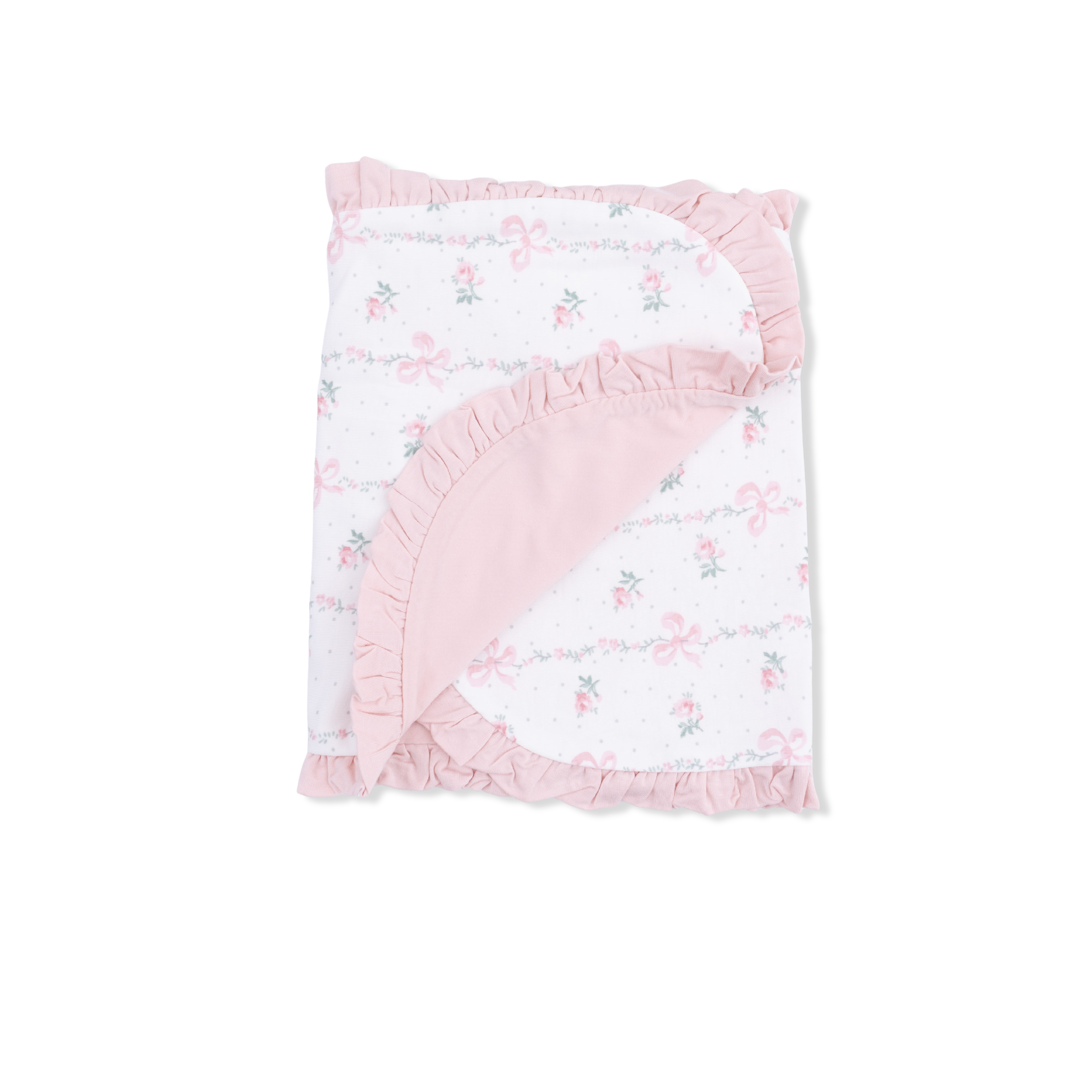 Dainty Buds and Bows - Ruffle Burp Cloth-Angel Dear