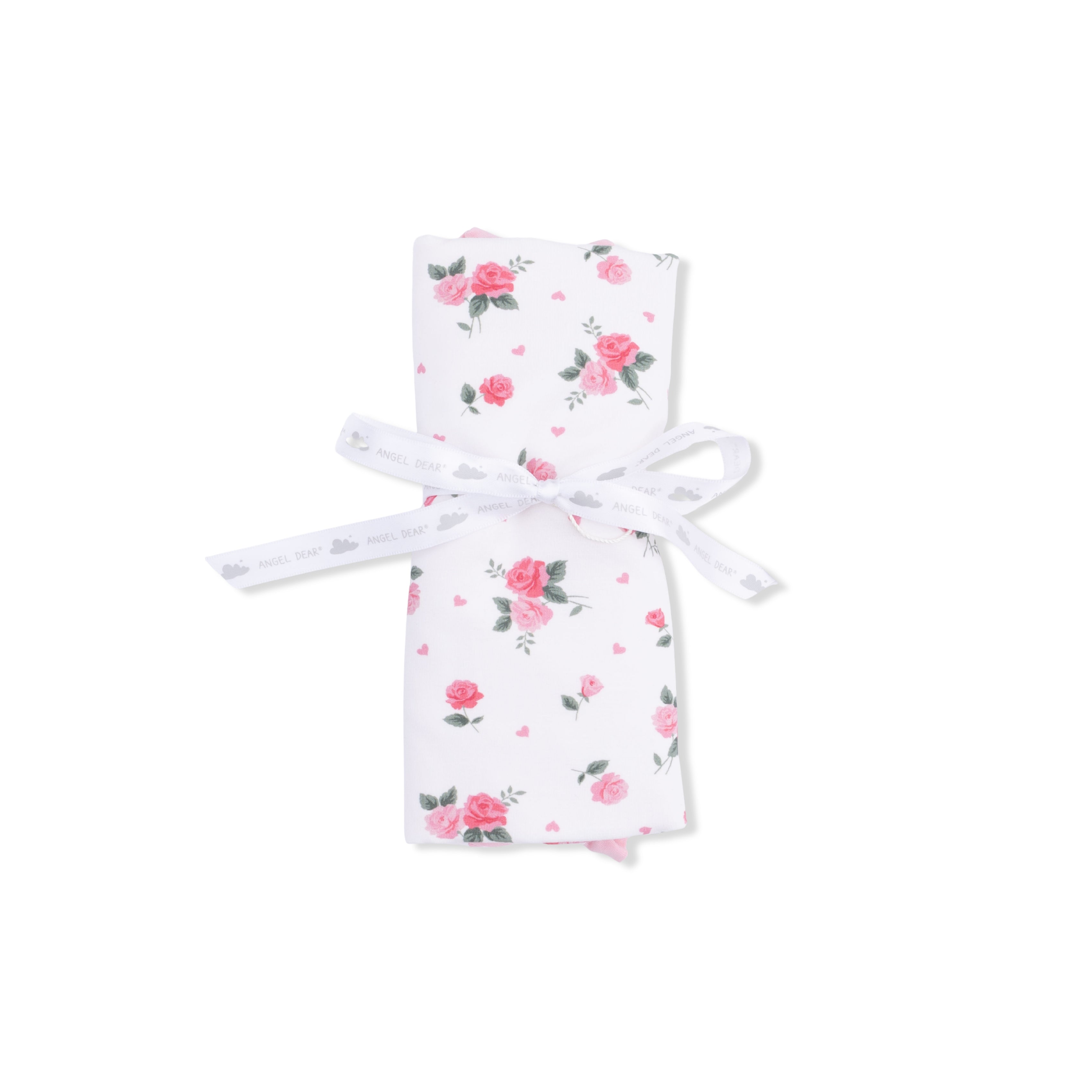 Pink Rosettes - Ruffle Burp Cloth-Angel Dear