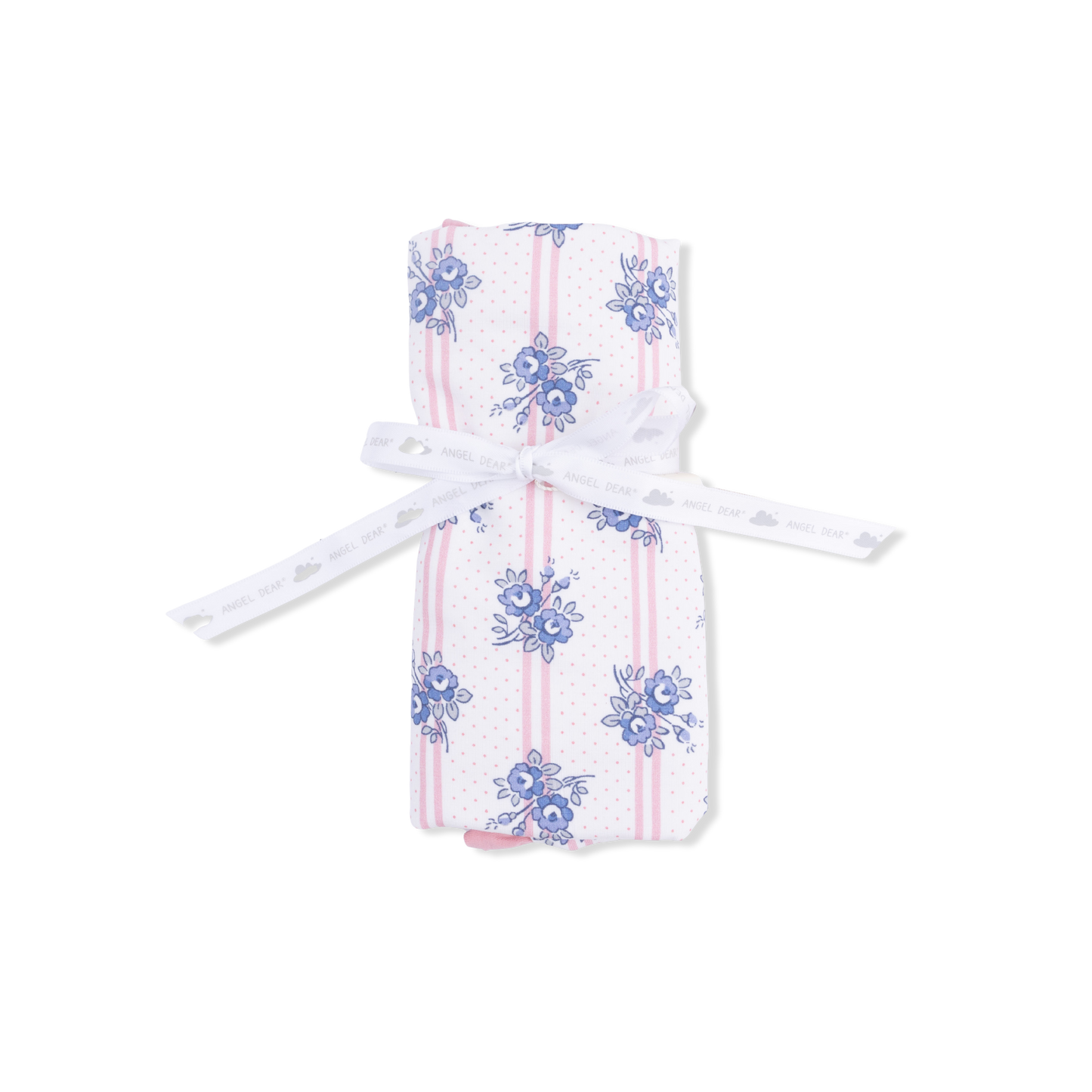 Stripe Dot Roses - Ruffle Burp Cloth-Angel Dear