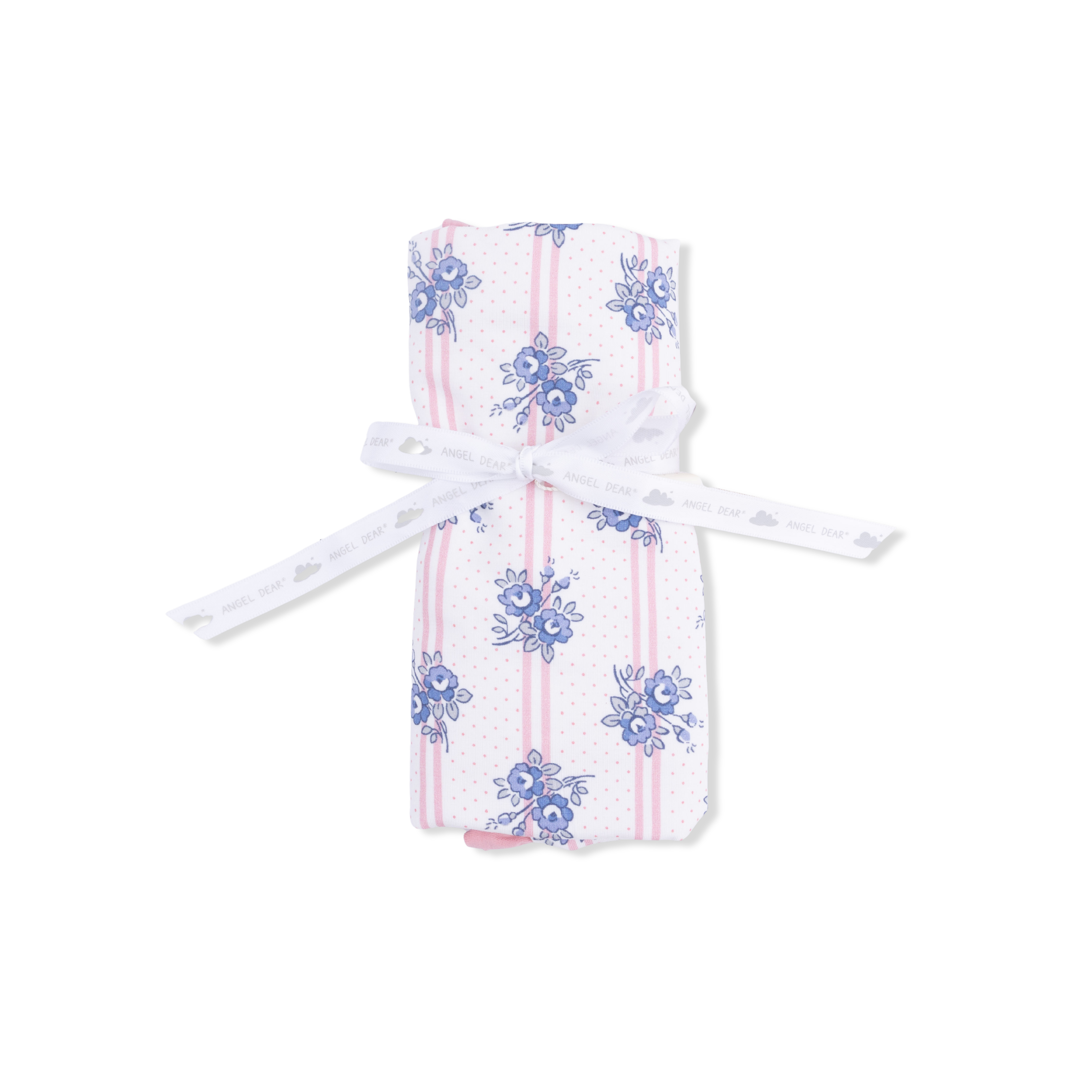 Stripe Dot Roses - Ruffle Burp Cloth-Angel Dear