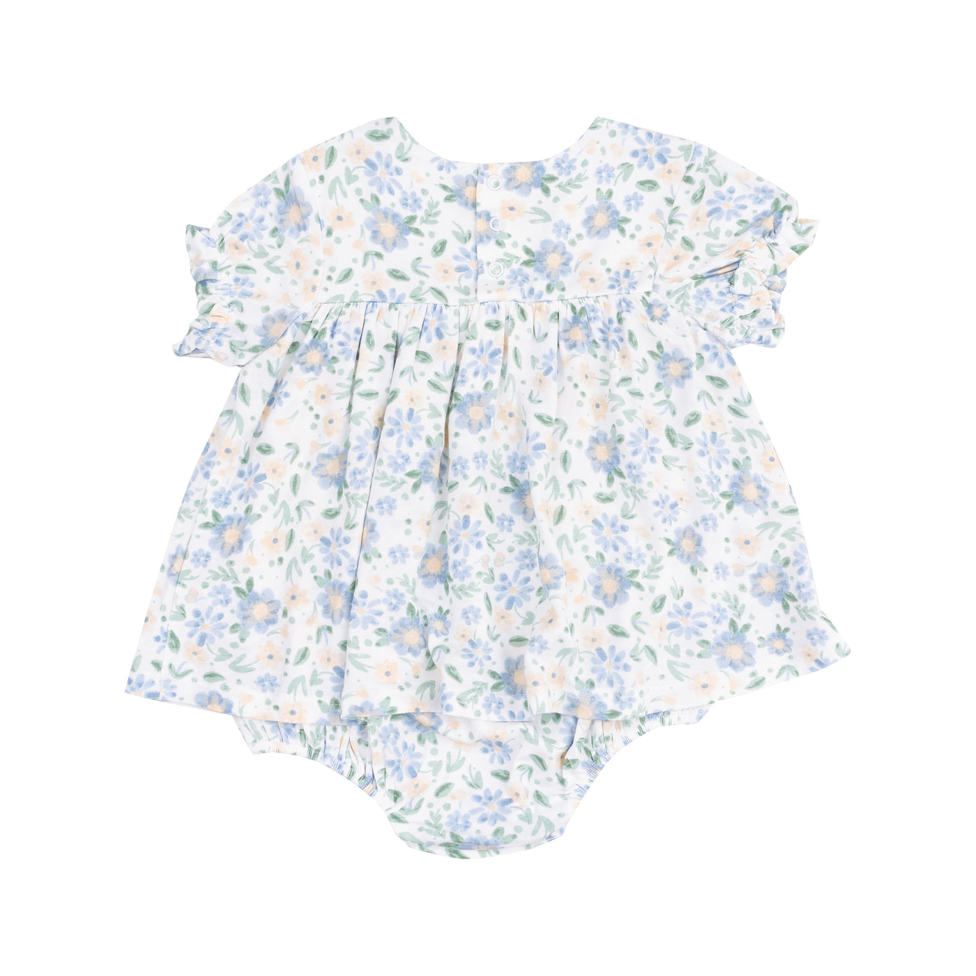 Smocked Ruffle Bubble with Skirt - Baby Veronical Floral