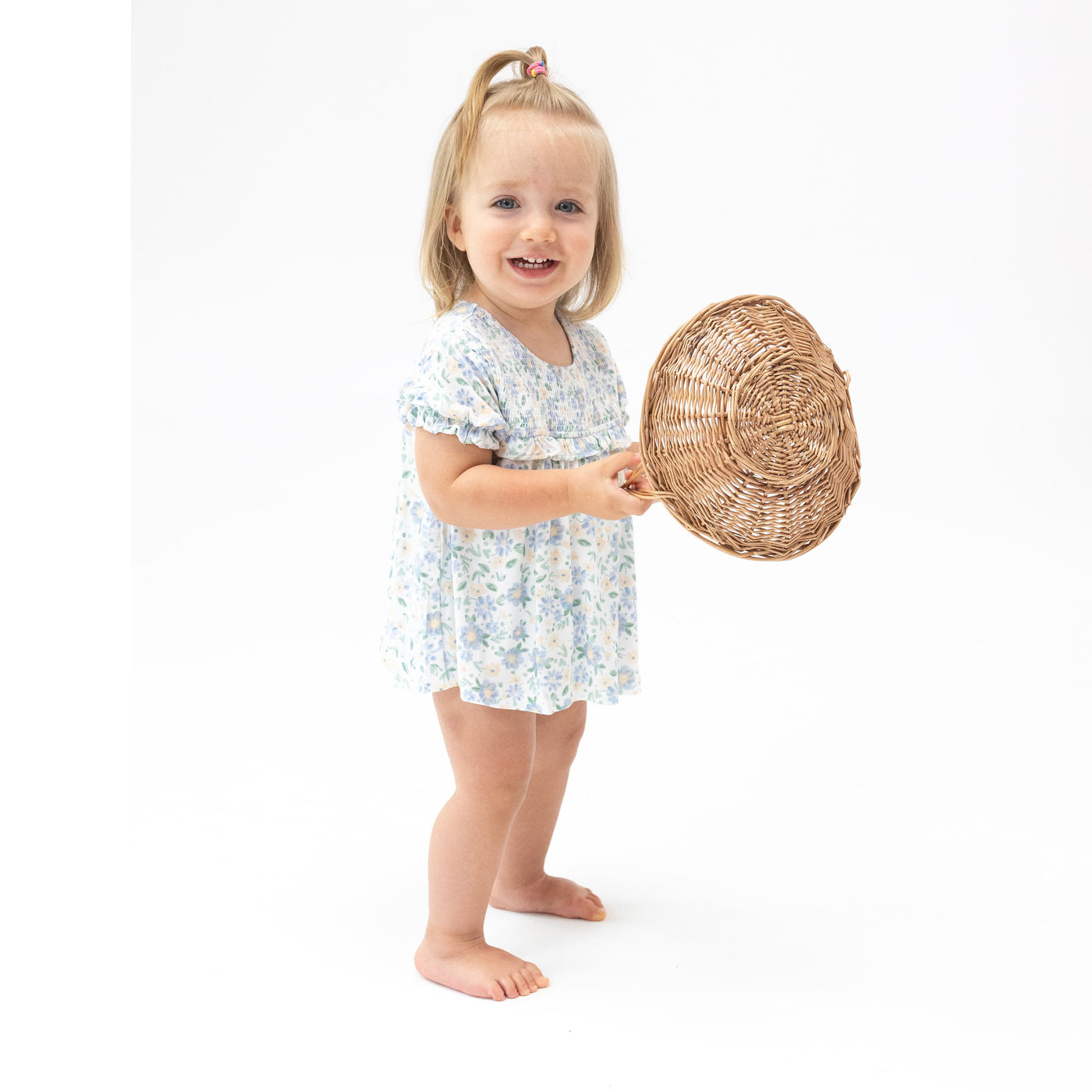 Smocked Ruffle Bubble with Skirt - Baby Veronical Floral