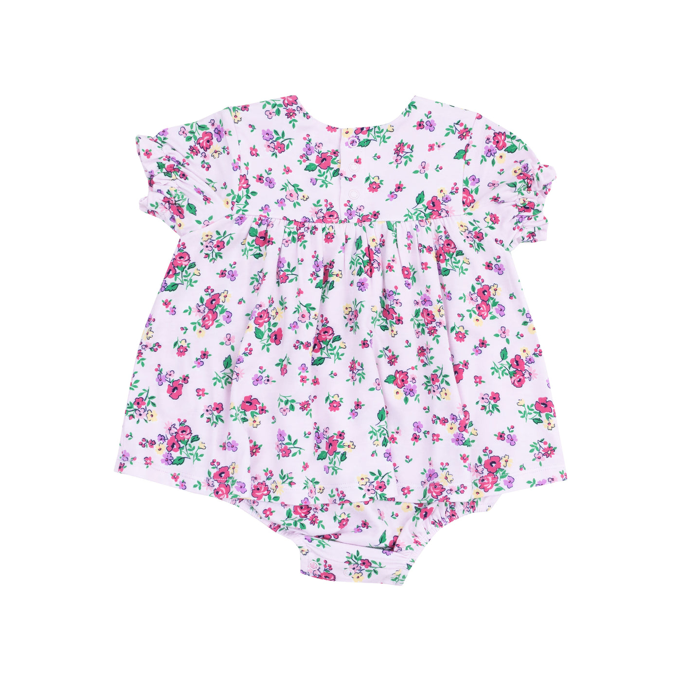 Smocked Ruffle Bubble with Skirt - Preppy Roses