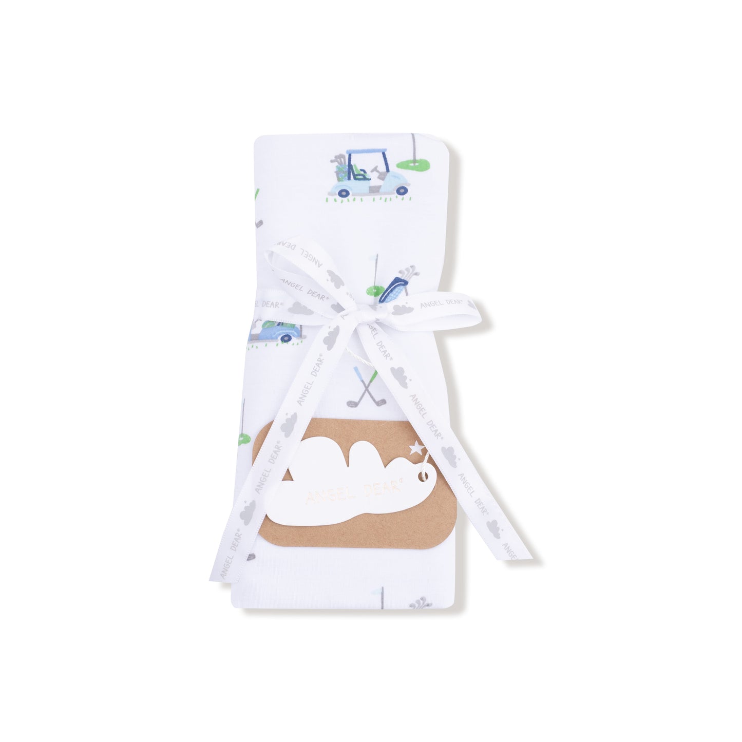 2 Ply Burp Cloth with Binding in our  Baby Golf Carts - Blue print from Angel Dear