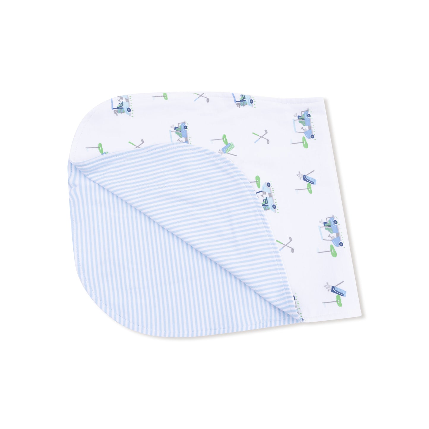 2 Ply Burp Cloth with Binding in our  Baby Golf Carts - Blue print from Angel Dear