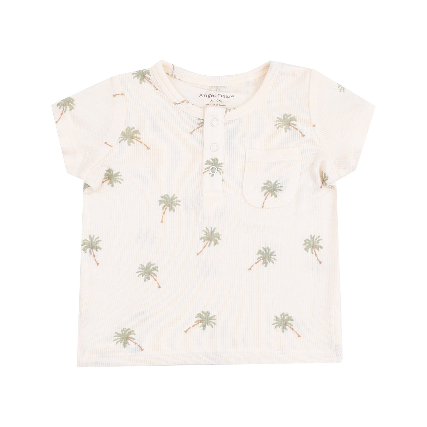 Henley with Pocket + Muslin Short - Palm Trees