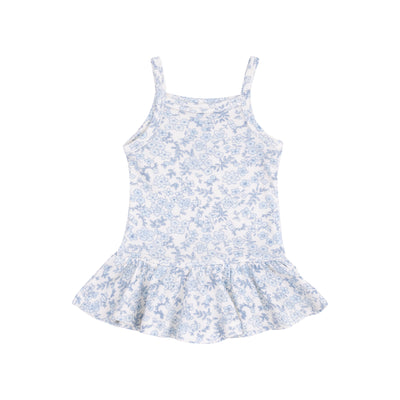 Peplum Tank and Smocked Waist Pants - Blue Calico Floral