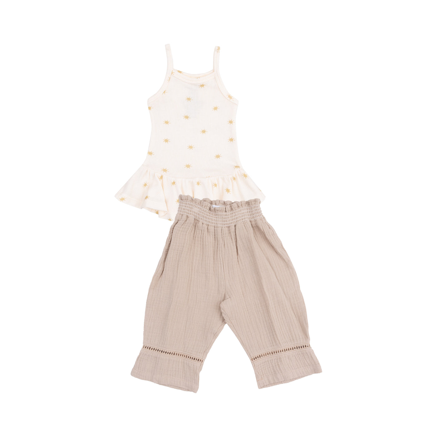 Peplum Tank and Smocked Waist Pants - Simple Suns