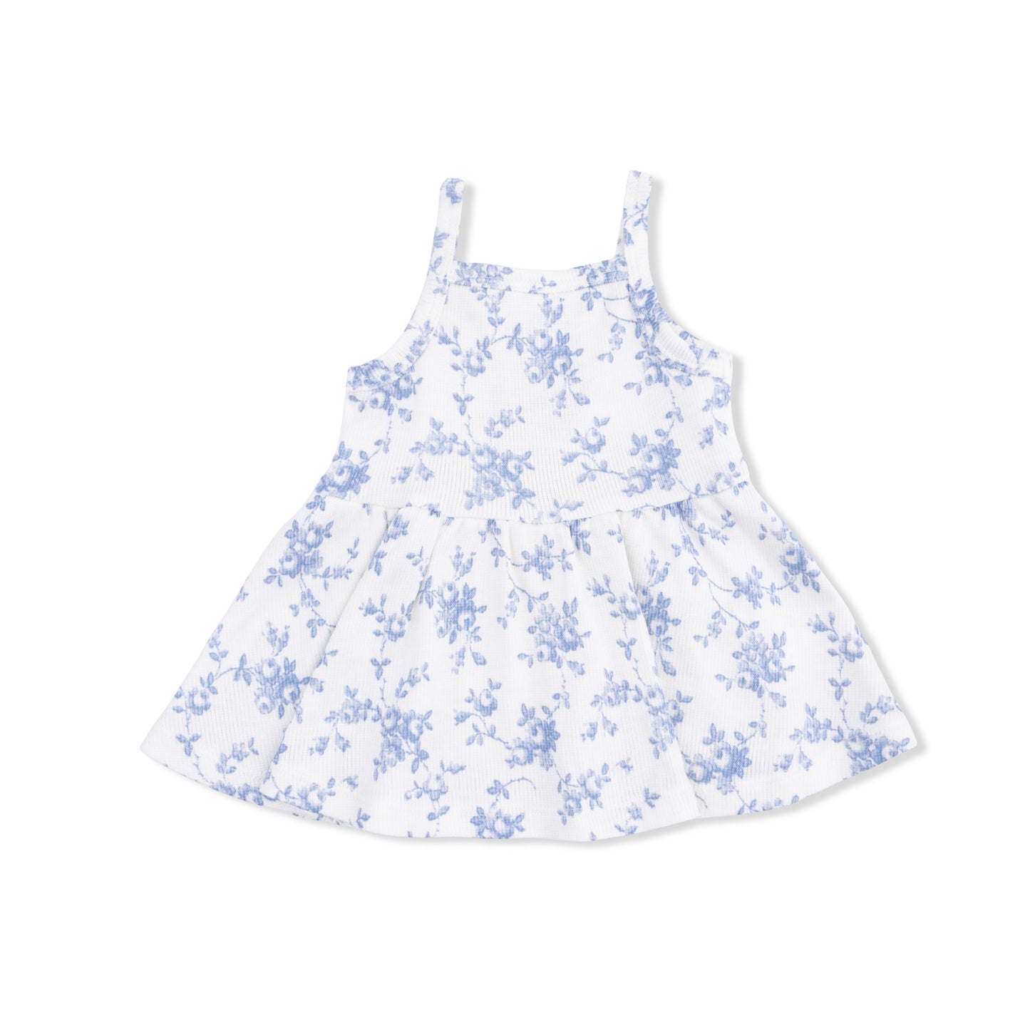 Baby Blue Vines Floral - Peplum Tank and Bike Short-Angel Dear