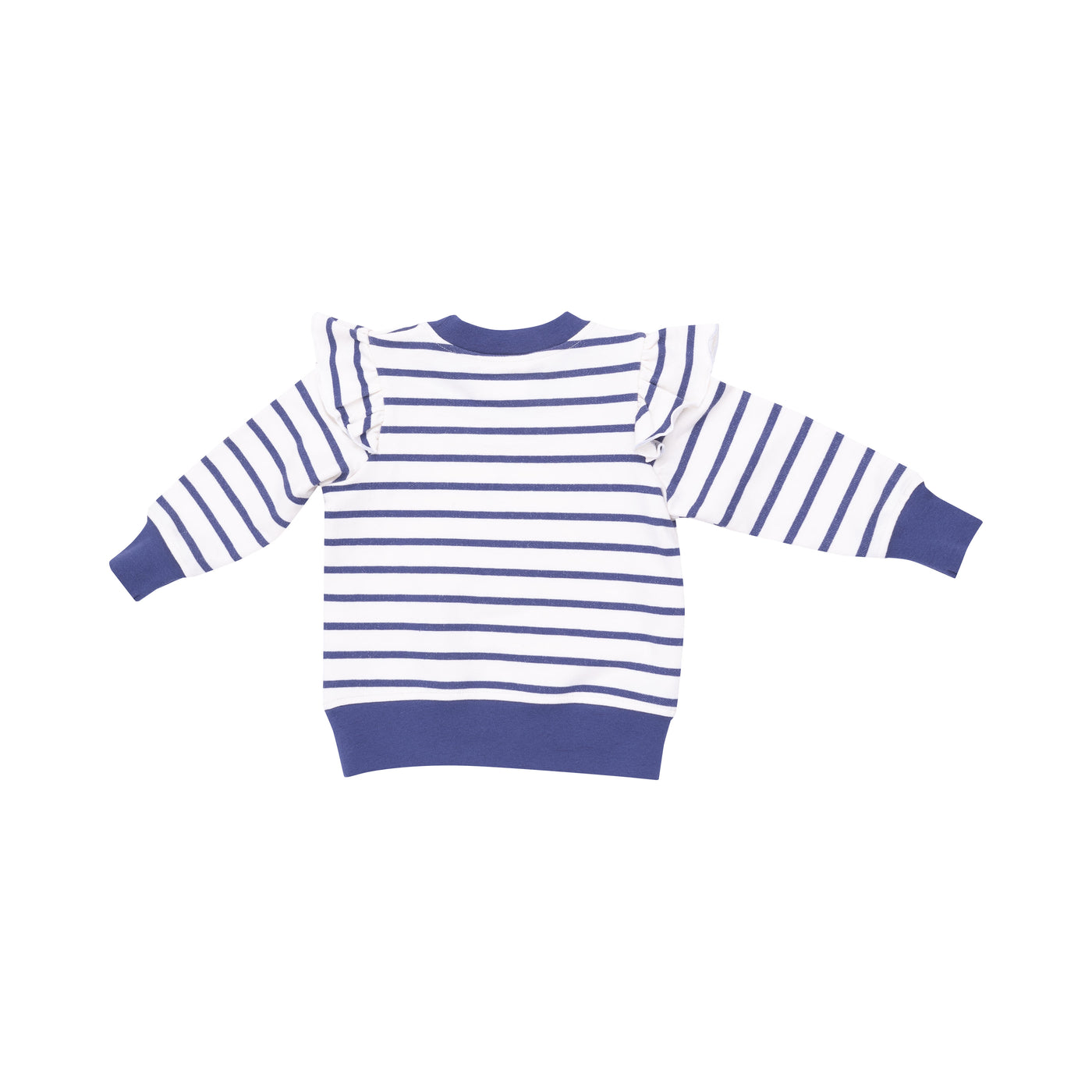 French Terry Sweatshirt with Chenille Patch and Short - Bubbly Whale Blue