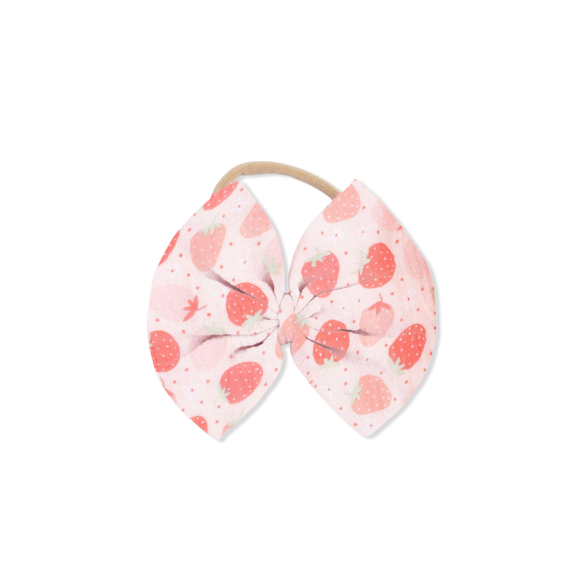 Strawberry Bliss - Big Bow on Soft Headband-Angel Dear