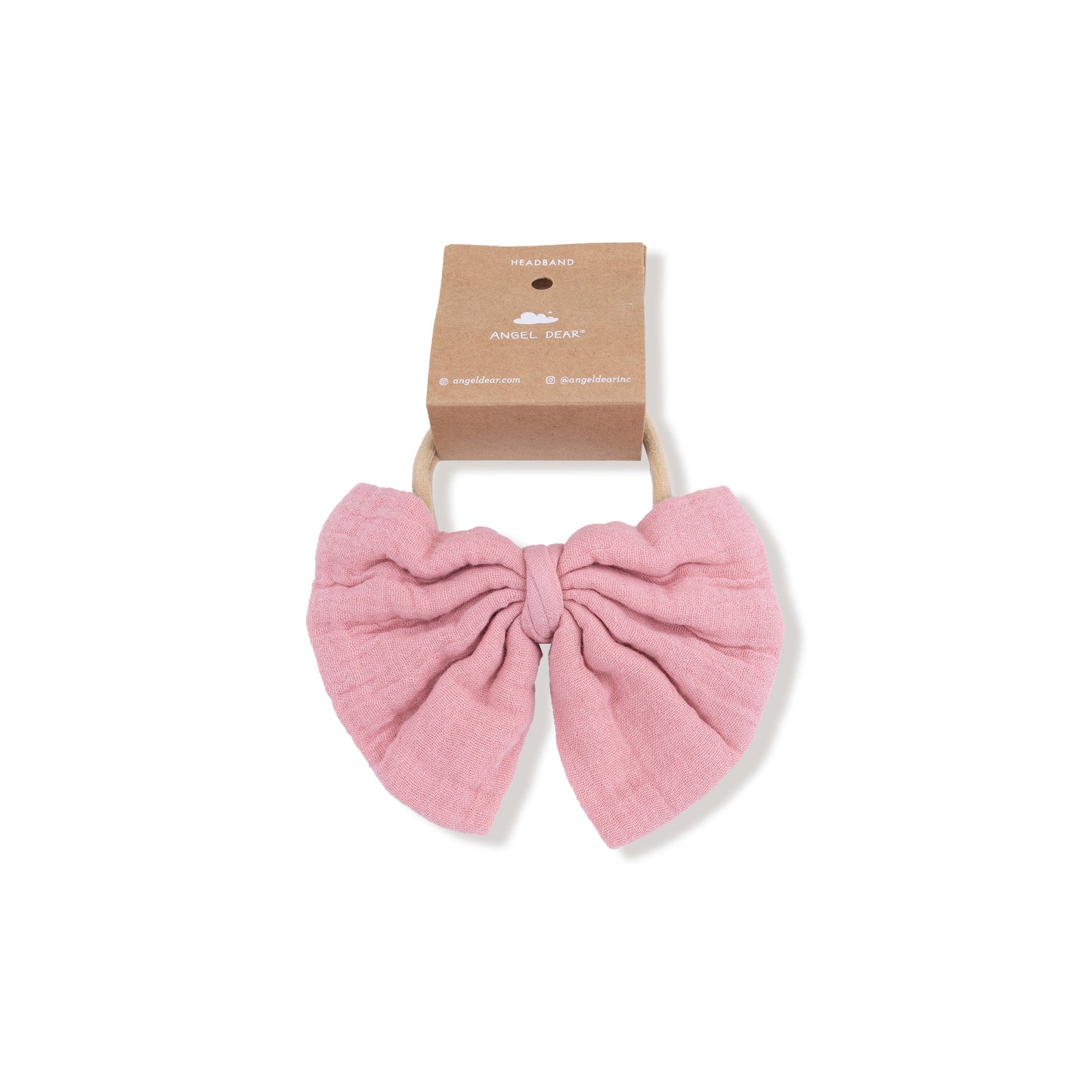 Big Bow on Soft Headband in our  Rose Elegance print from Angel Dear
