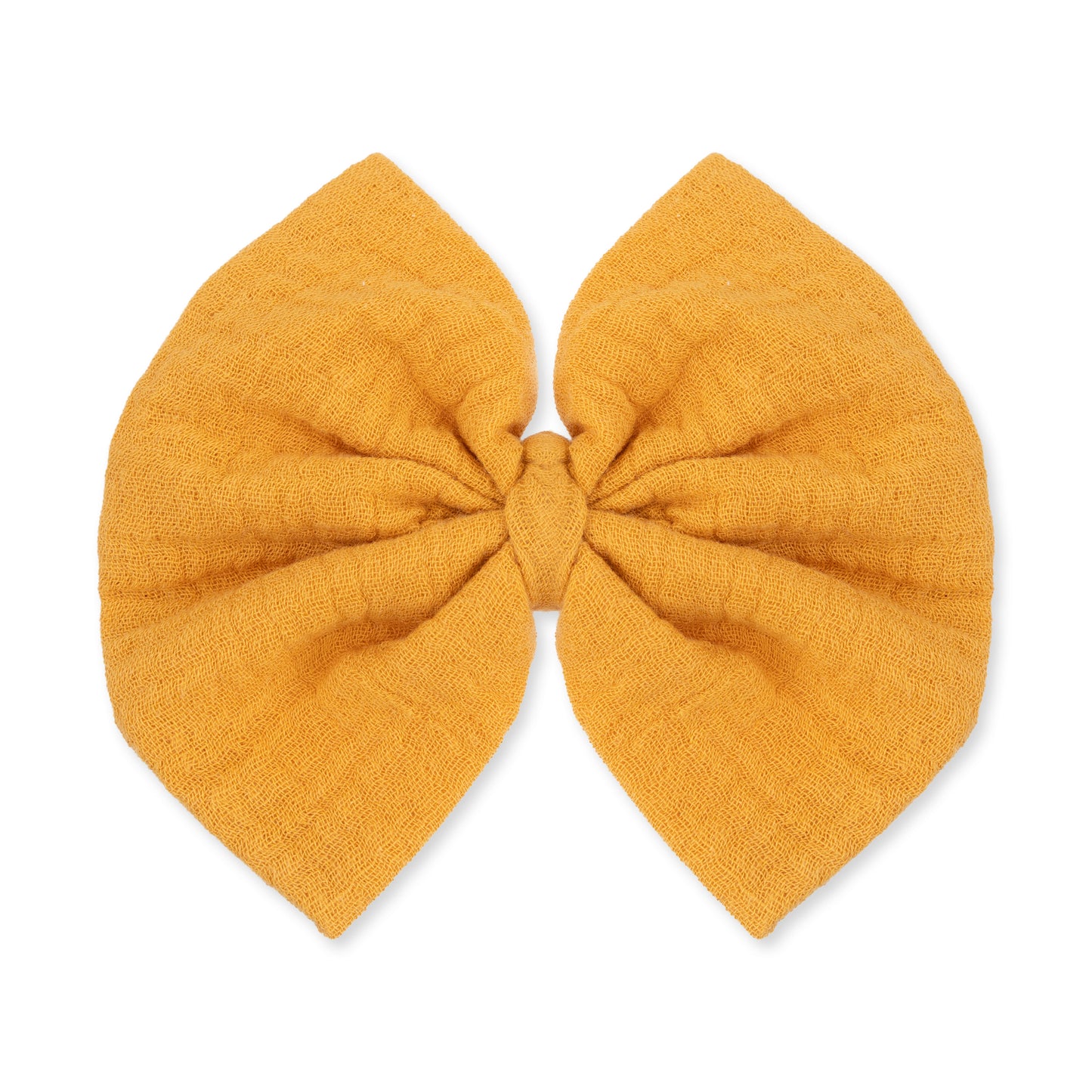 Solid Muslin Sunflower - Bow on Headband