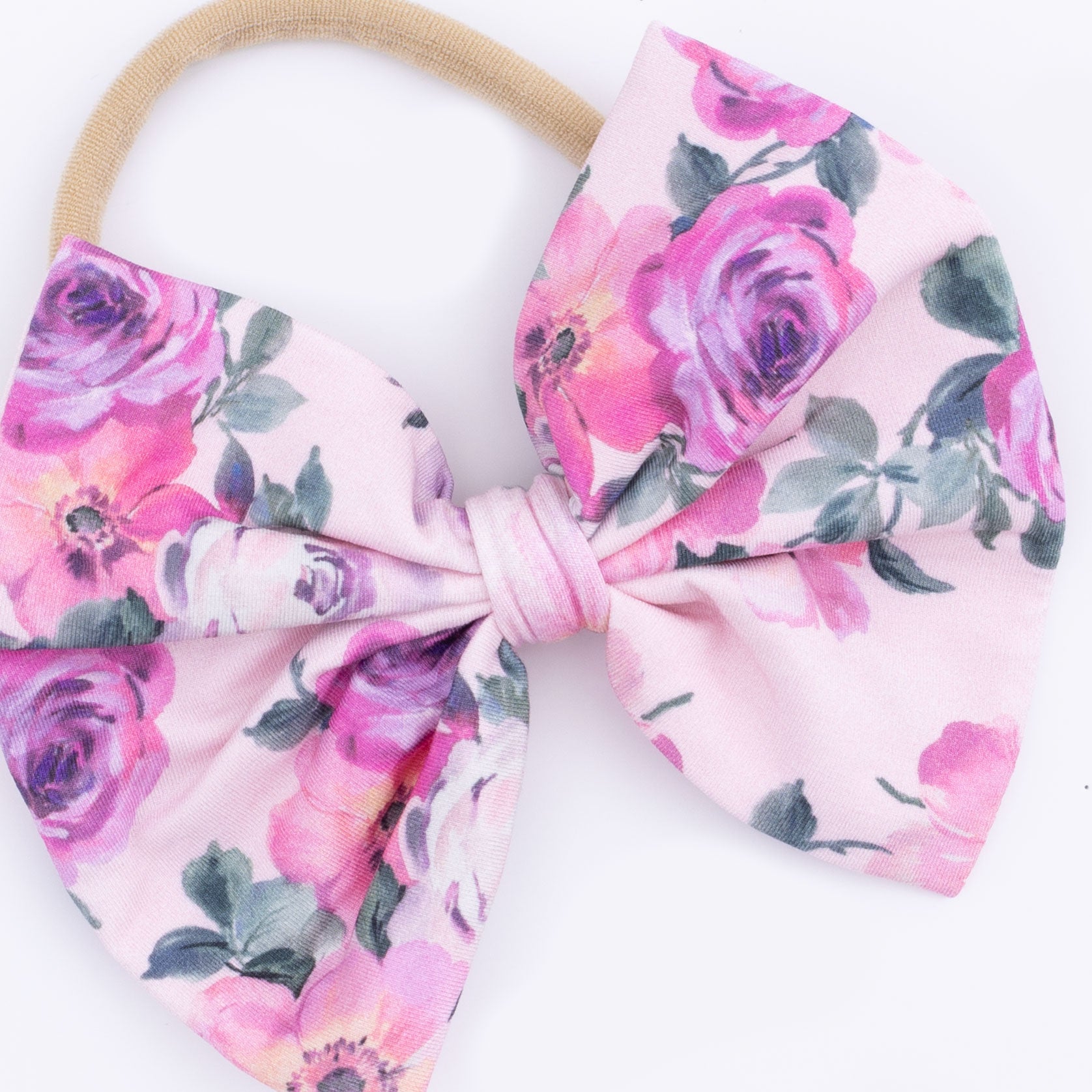 Rose Abundance - Bow on Headband