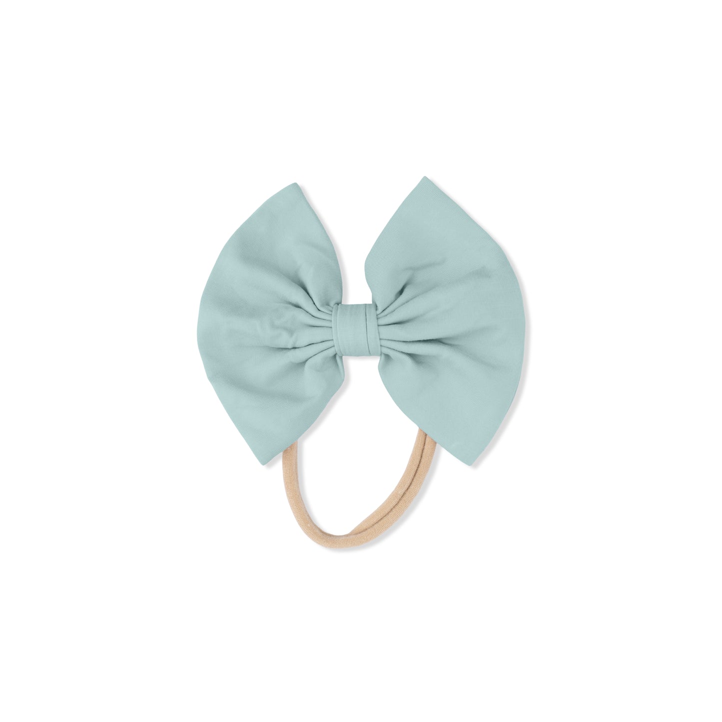 Solid Misty Blue - Bow on Headband-Angel Dear