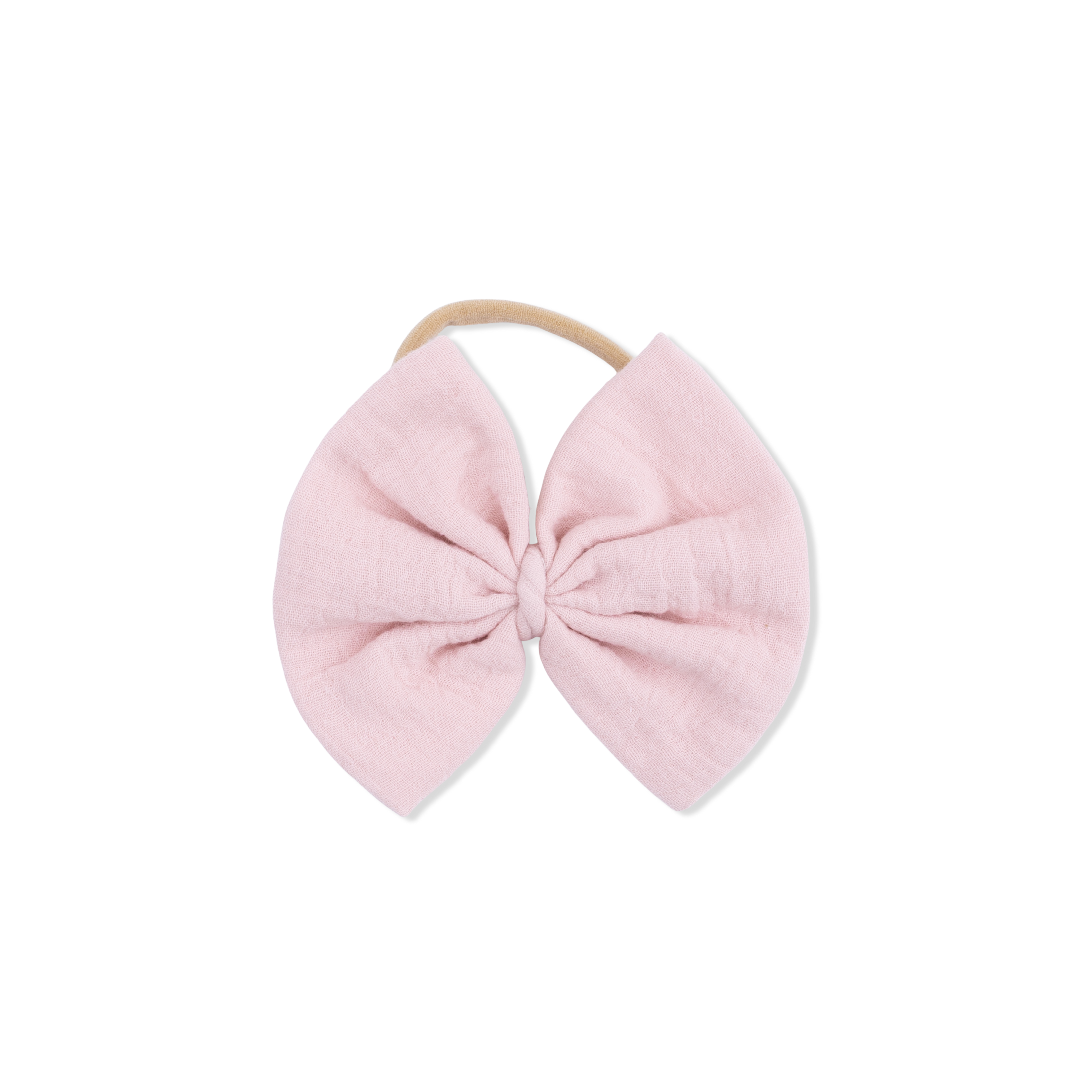 Solid Muslin Lotus - Bow on Headband-Angel Dear