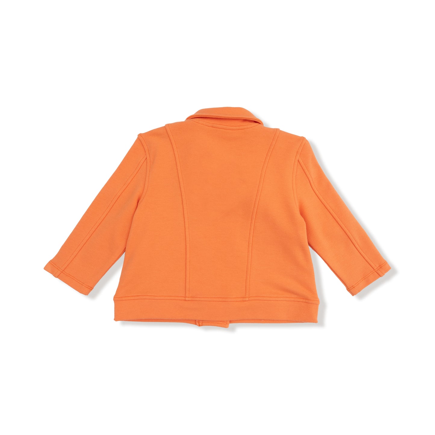 Motorcycle Jacket in our  Varsity - Orange print from Angel Dear