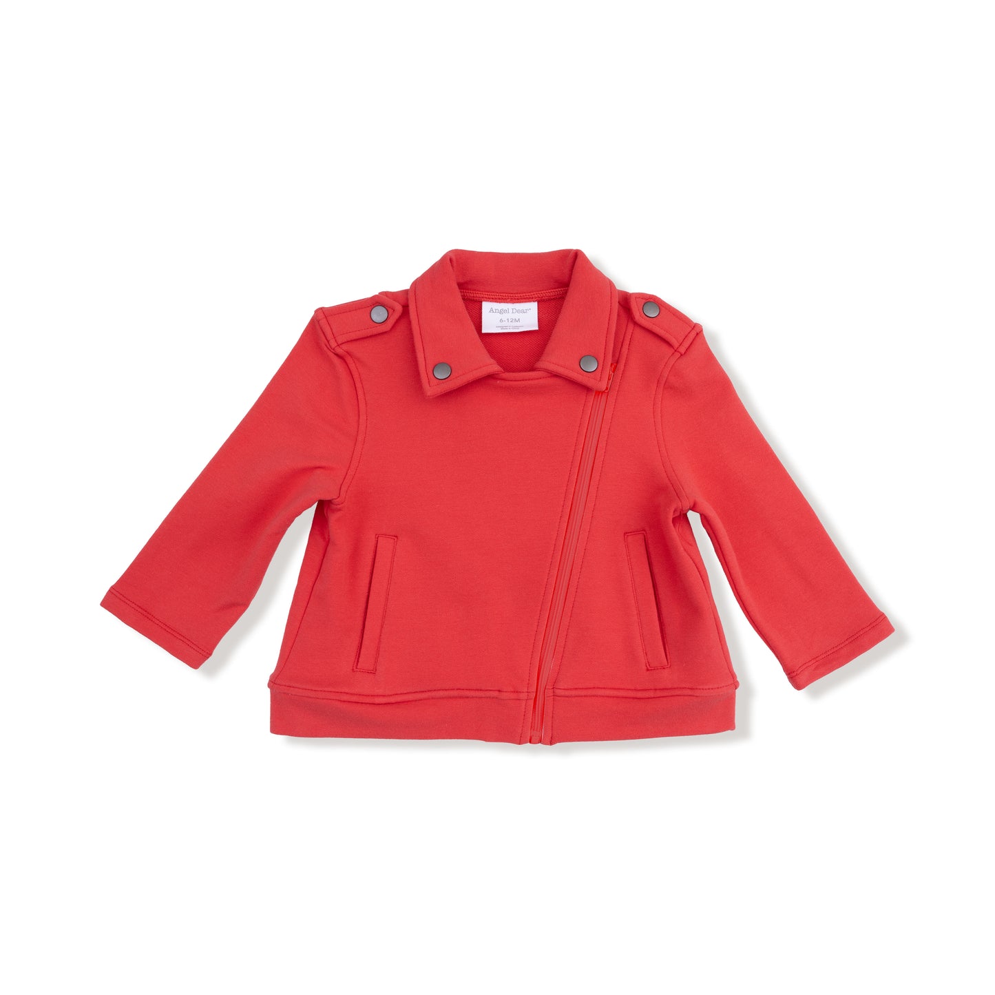 Motorcycle Jacket in our  Varsity - Red print from Angel Dear