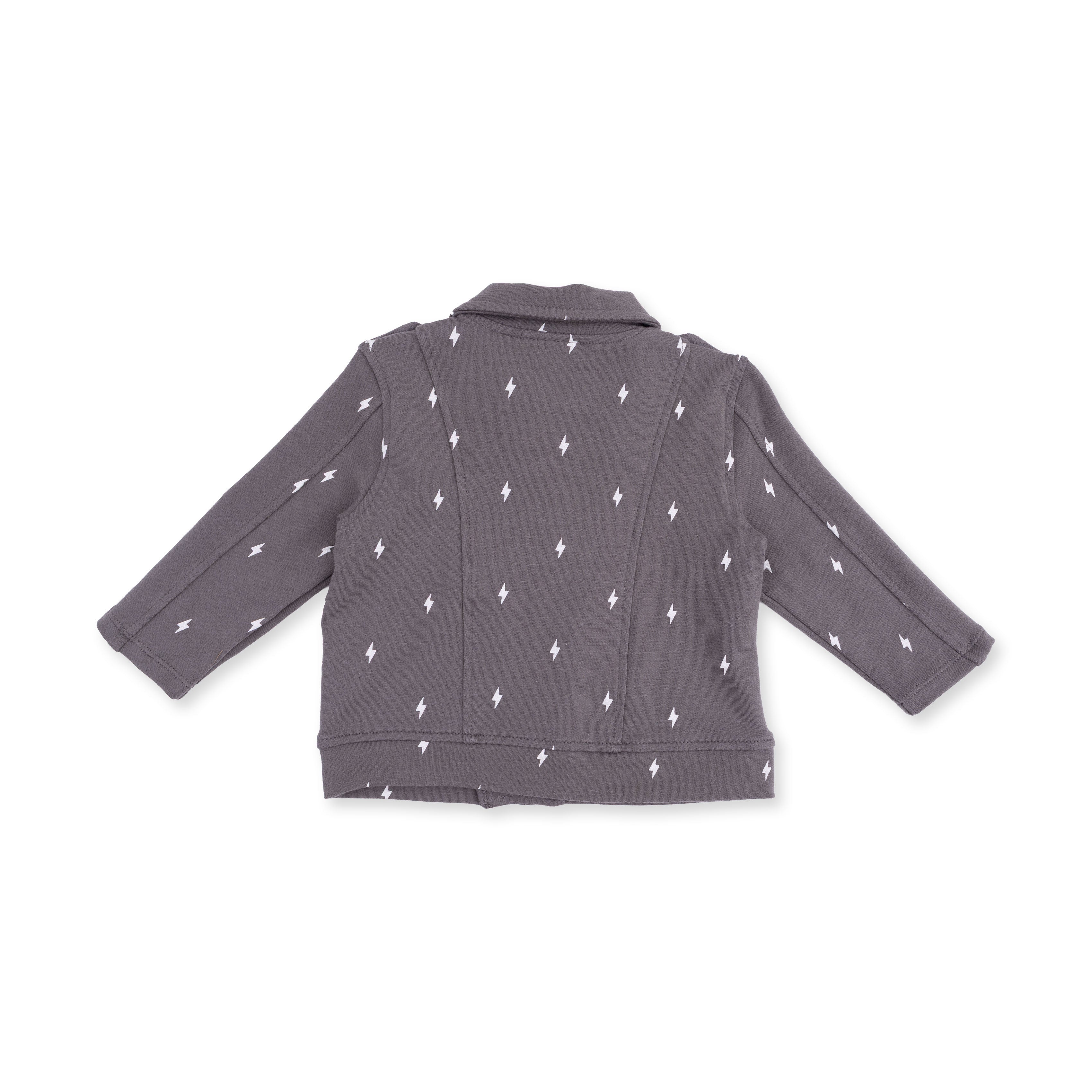 Lightning Bolt French Terry - Motorcycle Jacket