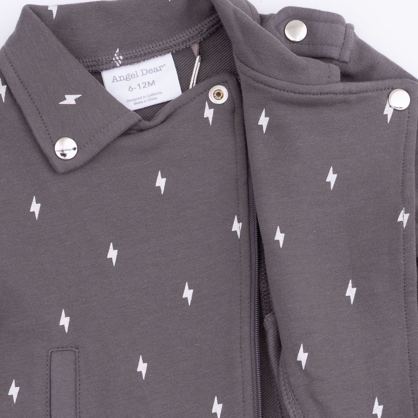 Lightning Bolt French Terry - Motorcycle Jacket