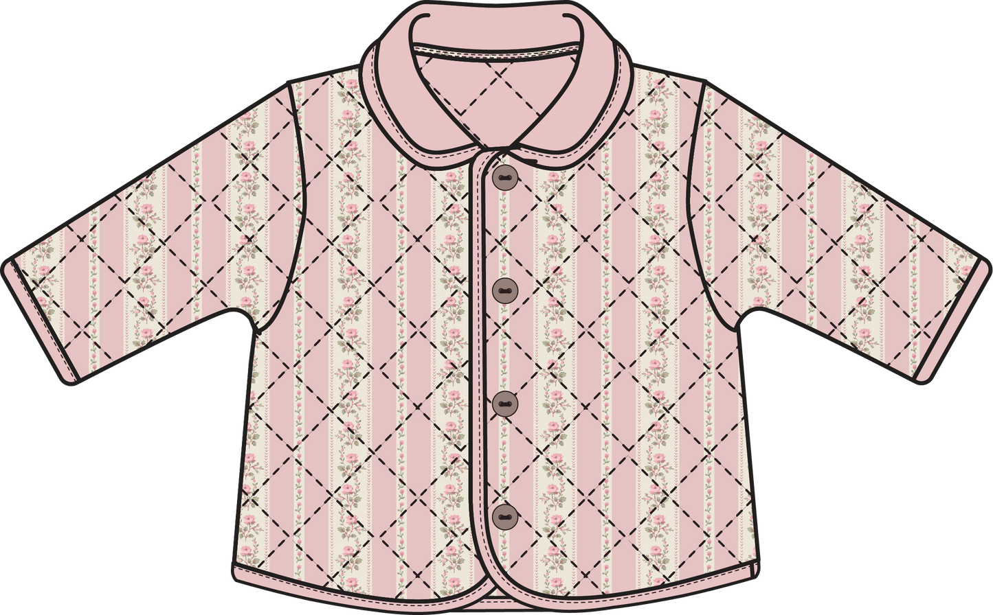 Antoinette Stripe - Quilted Jacket