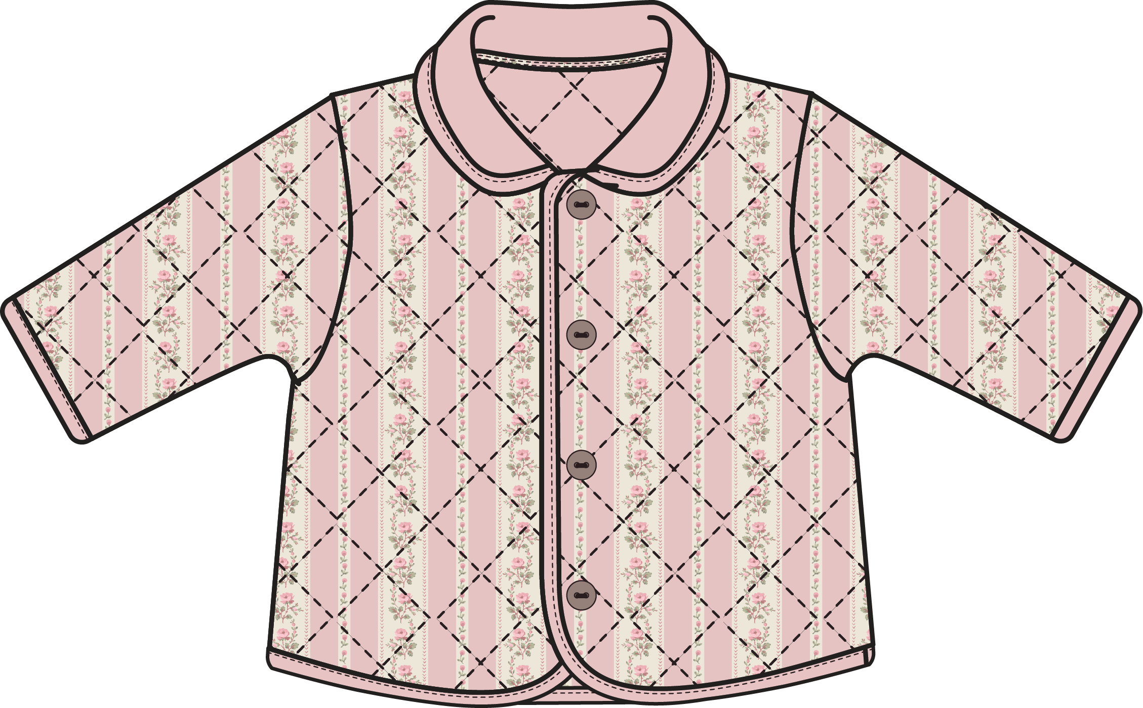 Antoinette Stripe - Quilted Jacket
