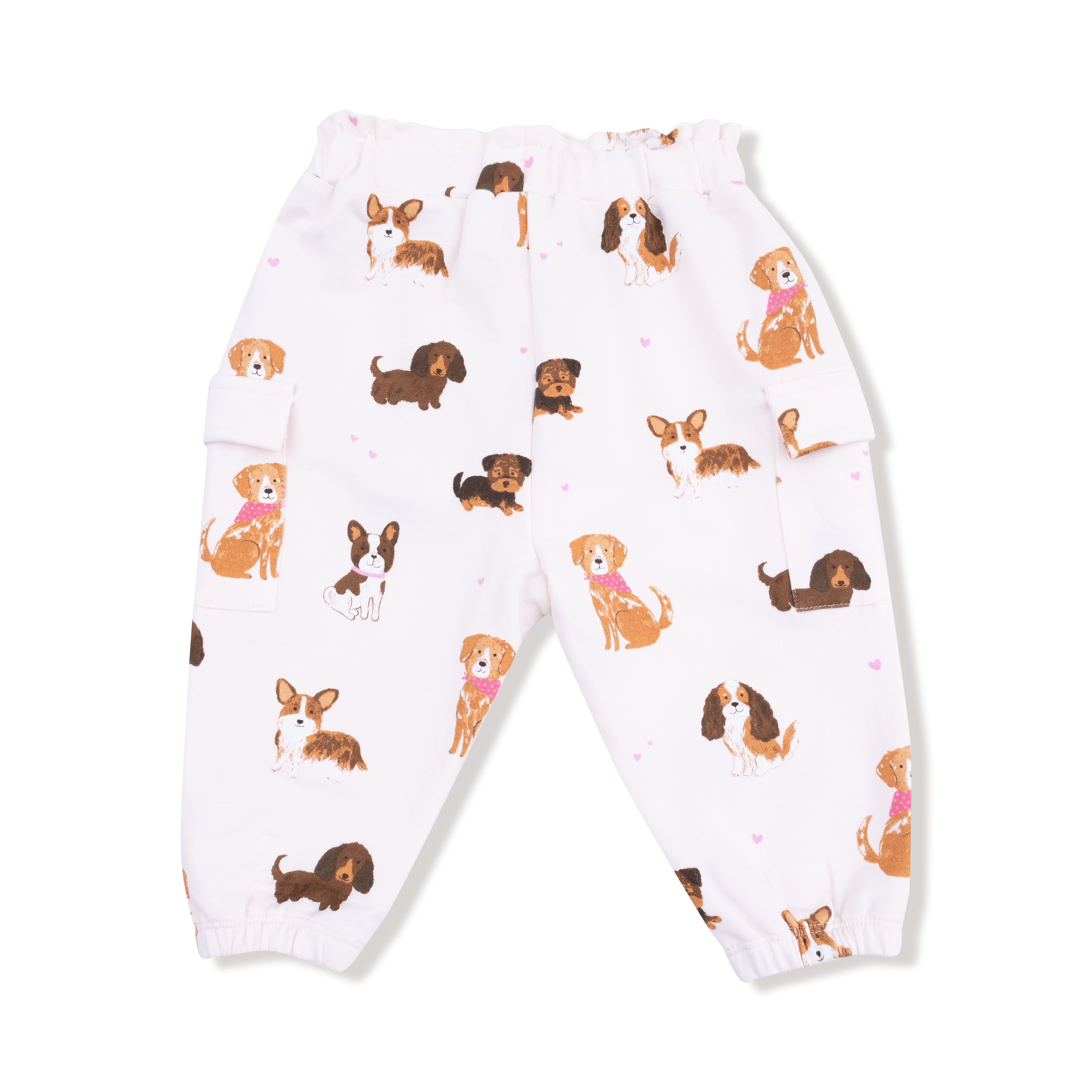 Fashion Cargo Pants in our  Best Friend Dogs - Pink print from Angel Dear