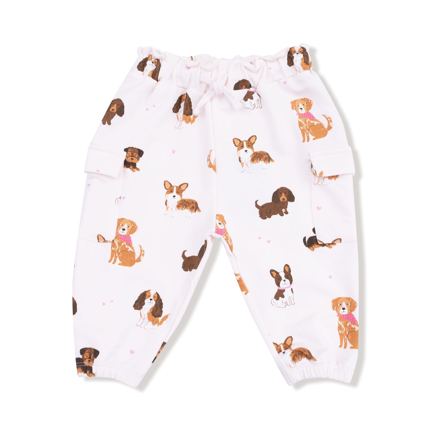 Fashion Cargo Pants in our  Best Friend Dogs - Pink print from Angel Dear