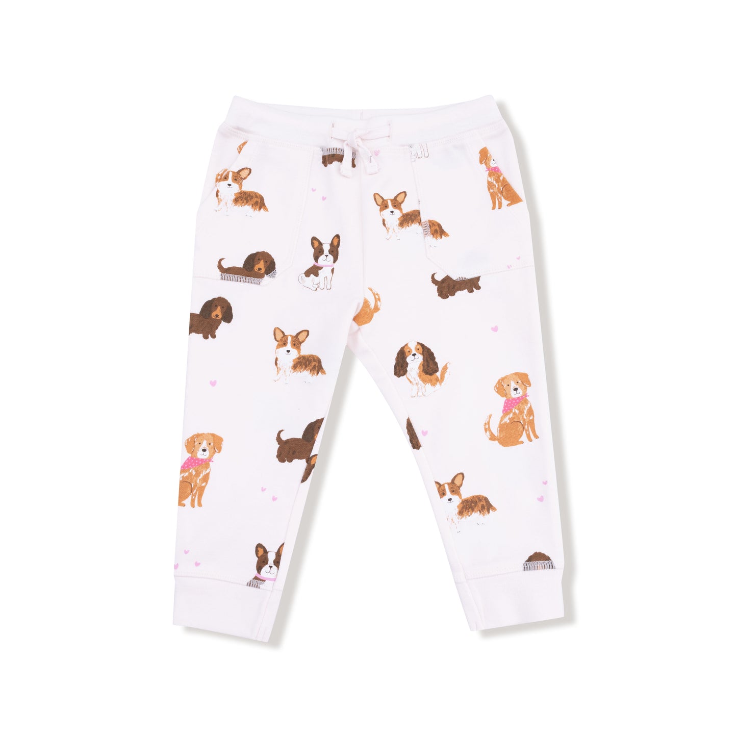 Drop Sleeve Sweatshirt and Jogger in our  Best Friend Dogs - Pink print from Angel Dear
