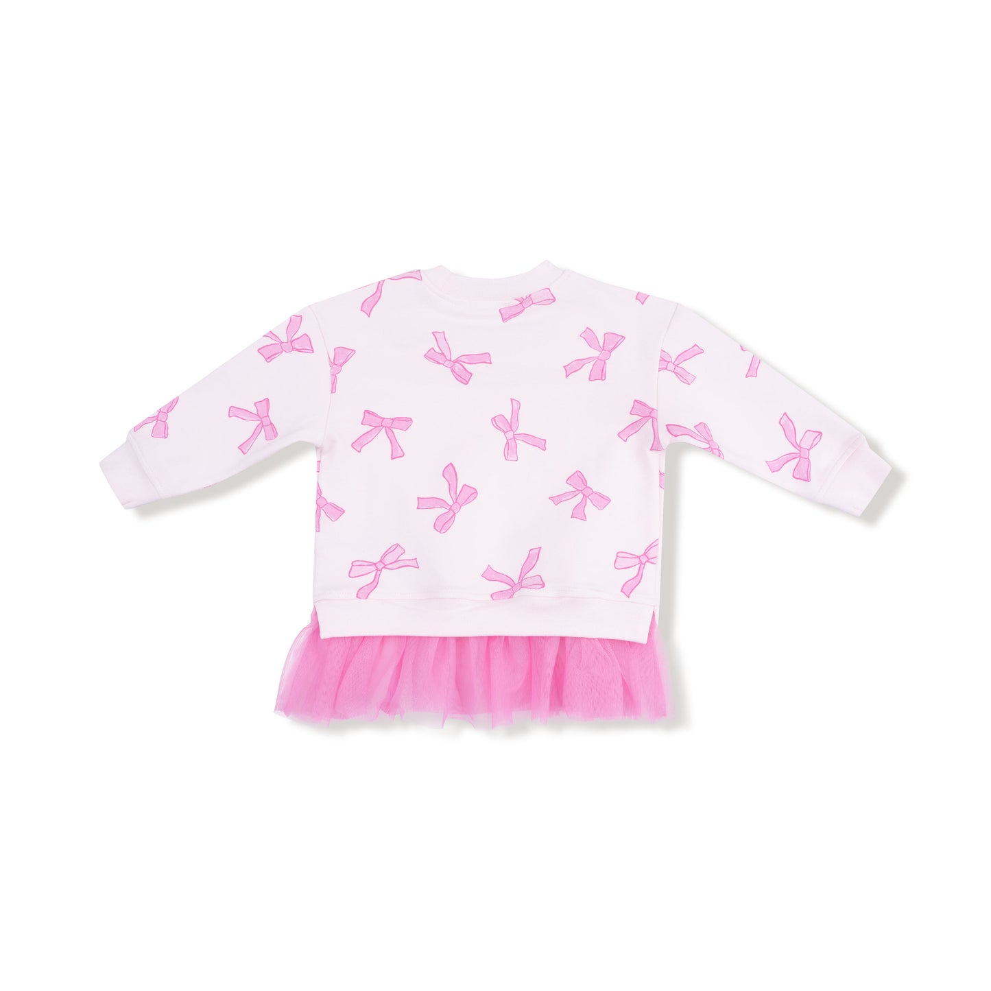 Sweatshirt with Tulle Ruffle and Ribbed Legging in our Pretty Bows print from Angel Dear