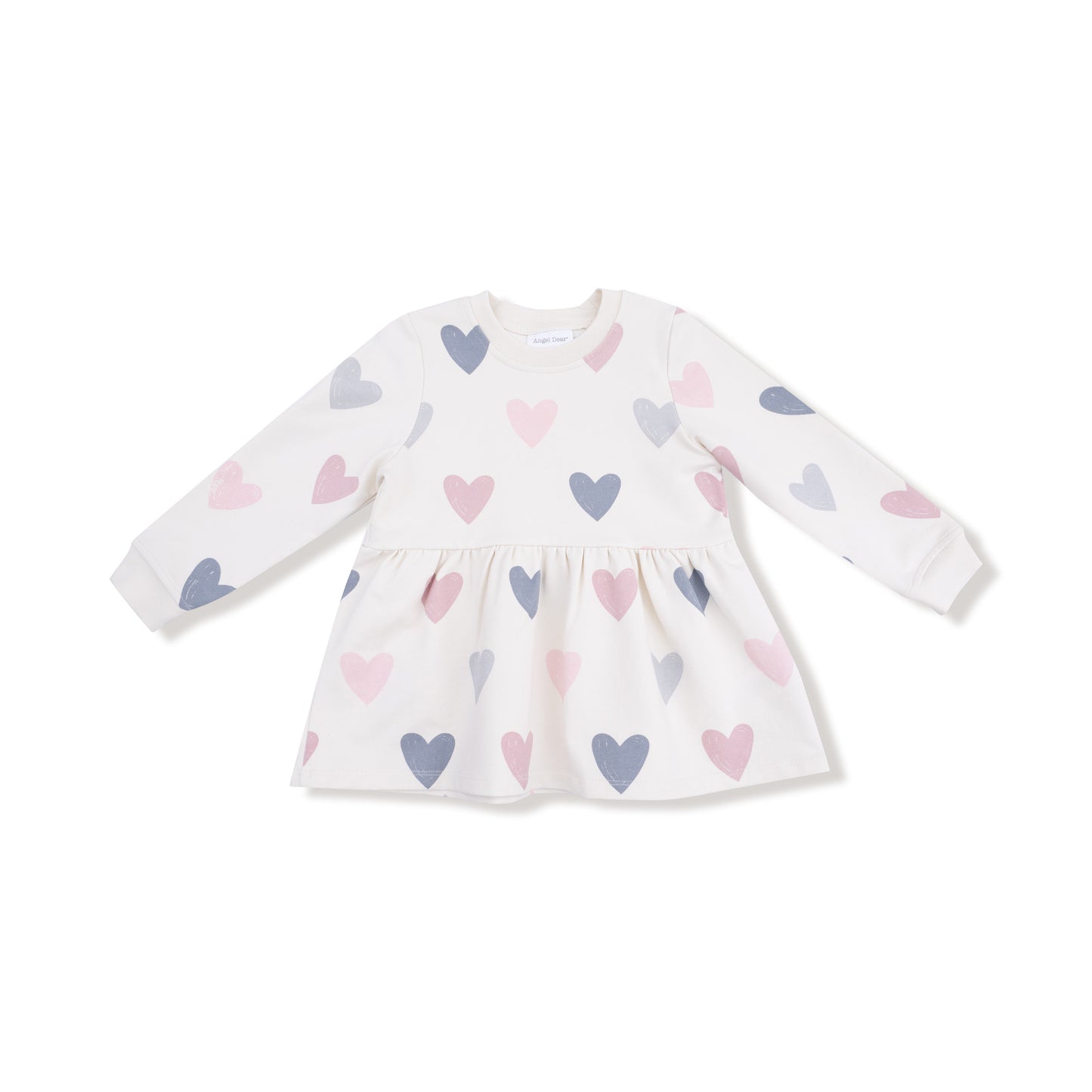 Drop Waist Dress in our  Hearts print from Angel Dear