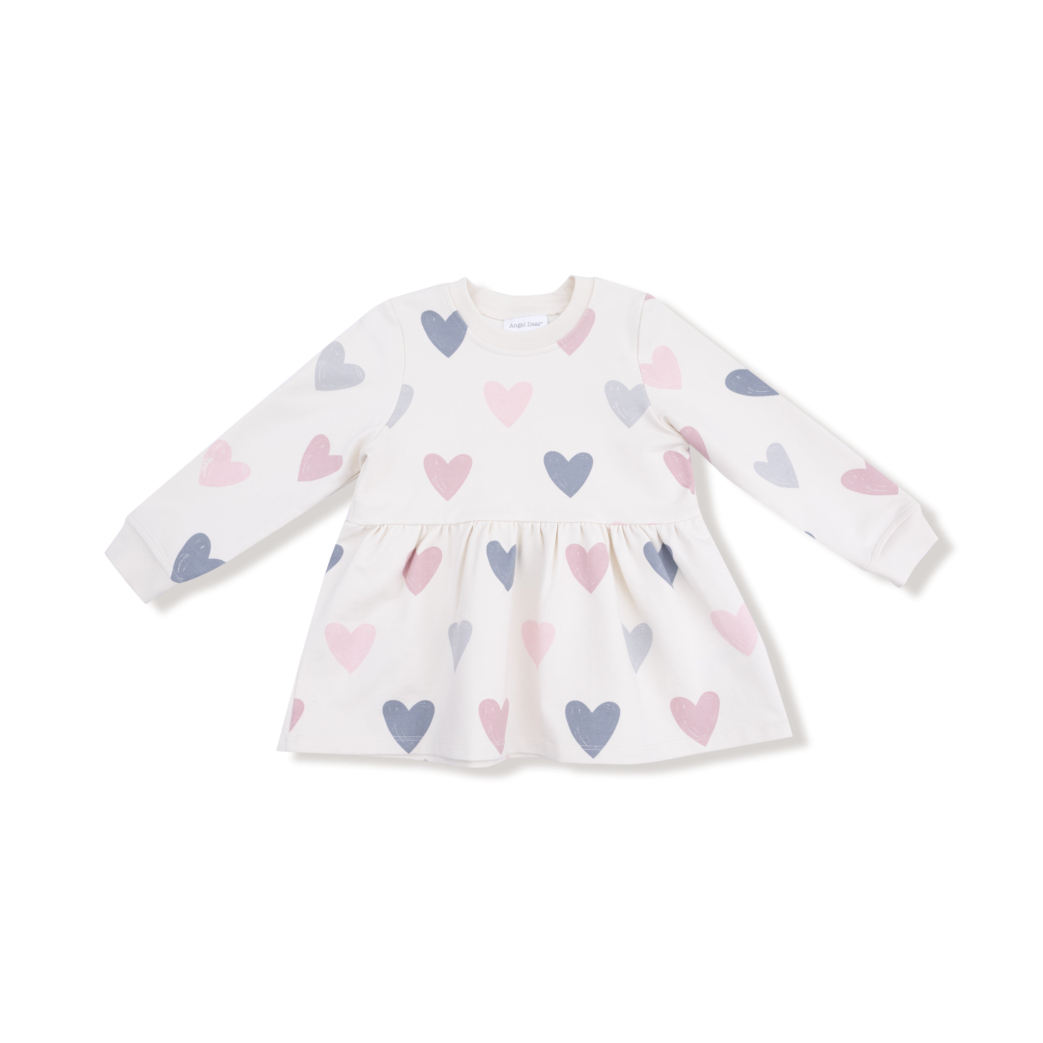 Drop Waist Dress in our  Hearts print from Angel Dear