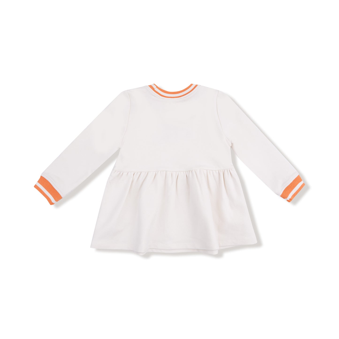 Go Team French Terry Dress in our  Varsity - Orange print from Angel Dear