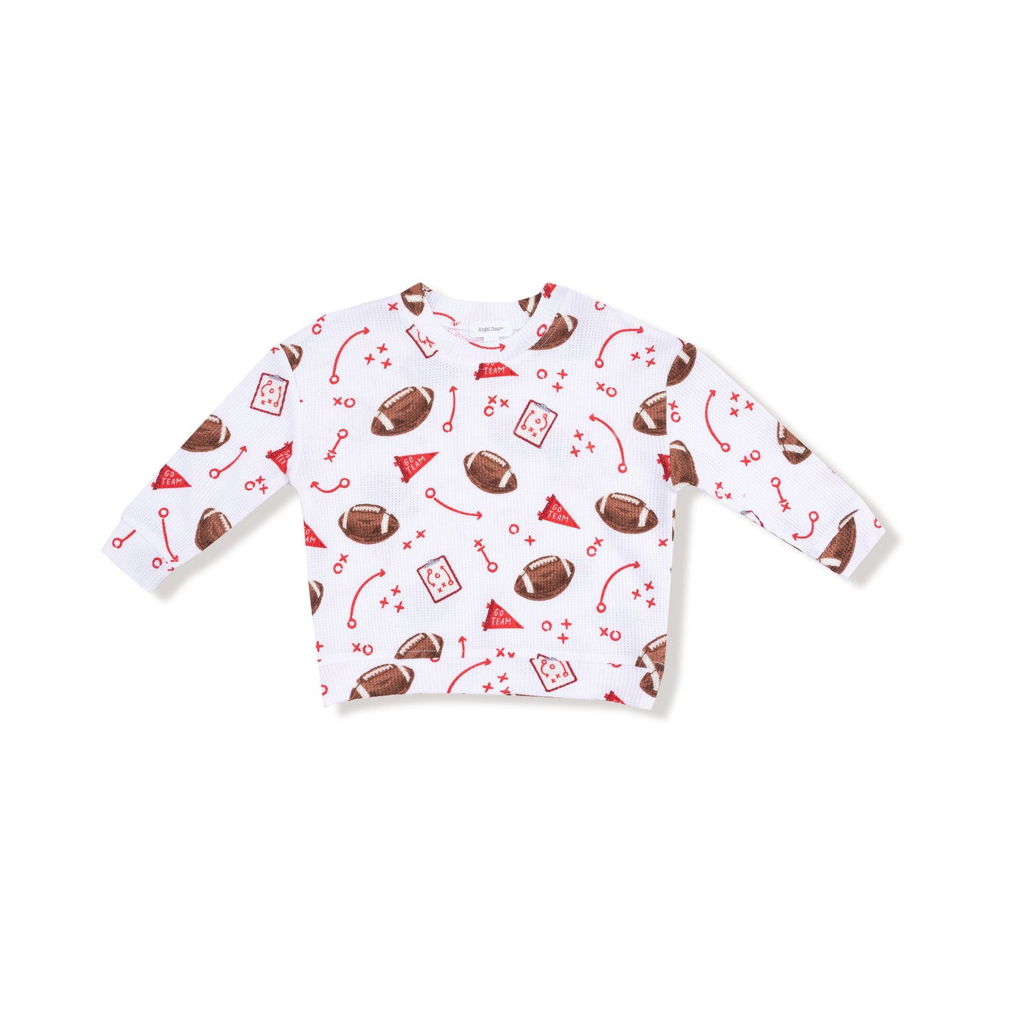 Drop Sleeve Shirt in our  Touchdown Time - Red print from Angel Dear