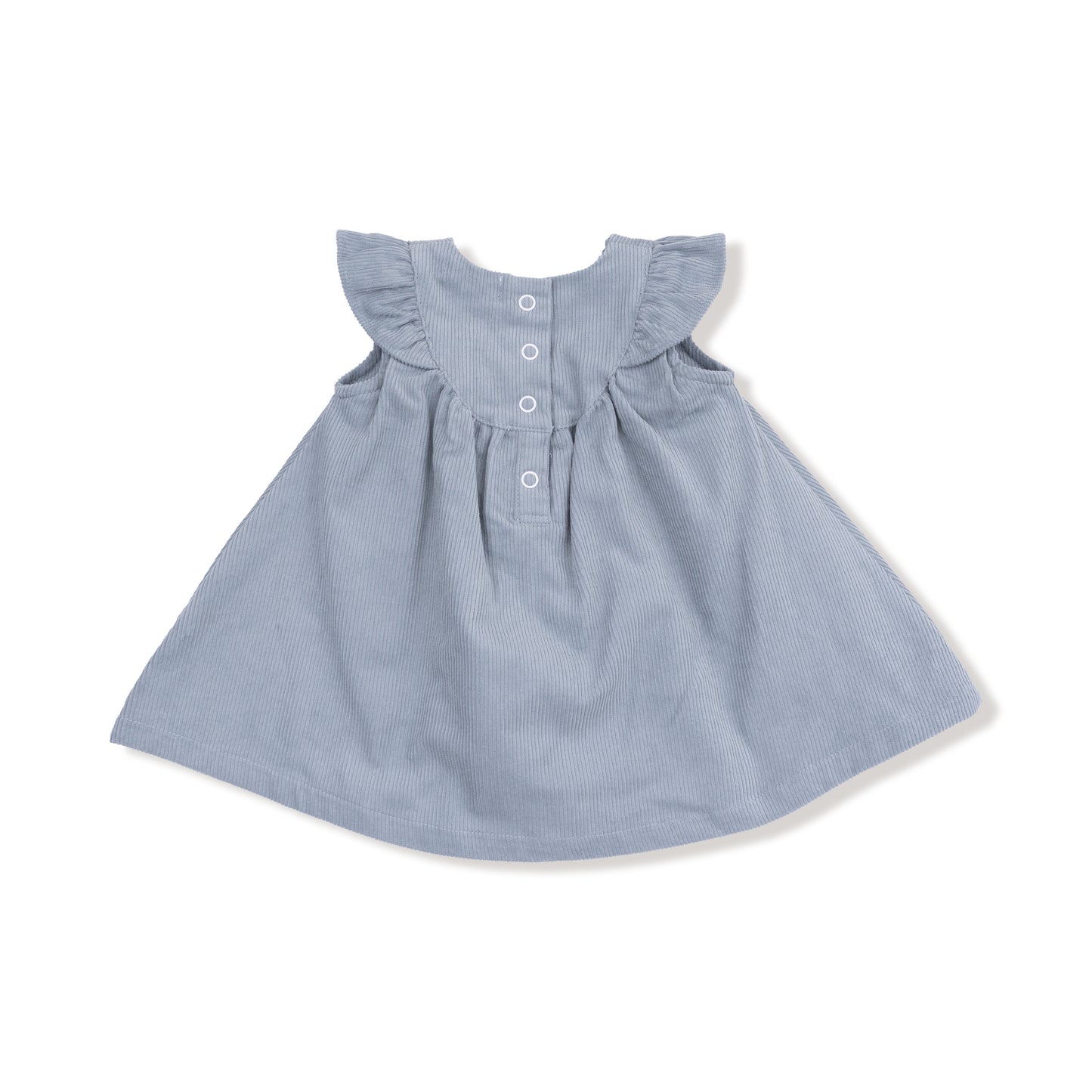 Scoop Yoke with Ruffle Dress + Bloomer in our Quarry print from Angel Dear