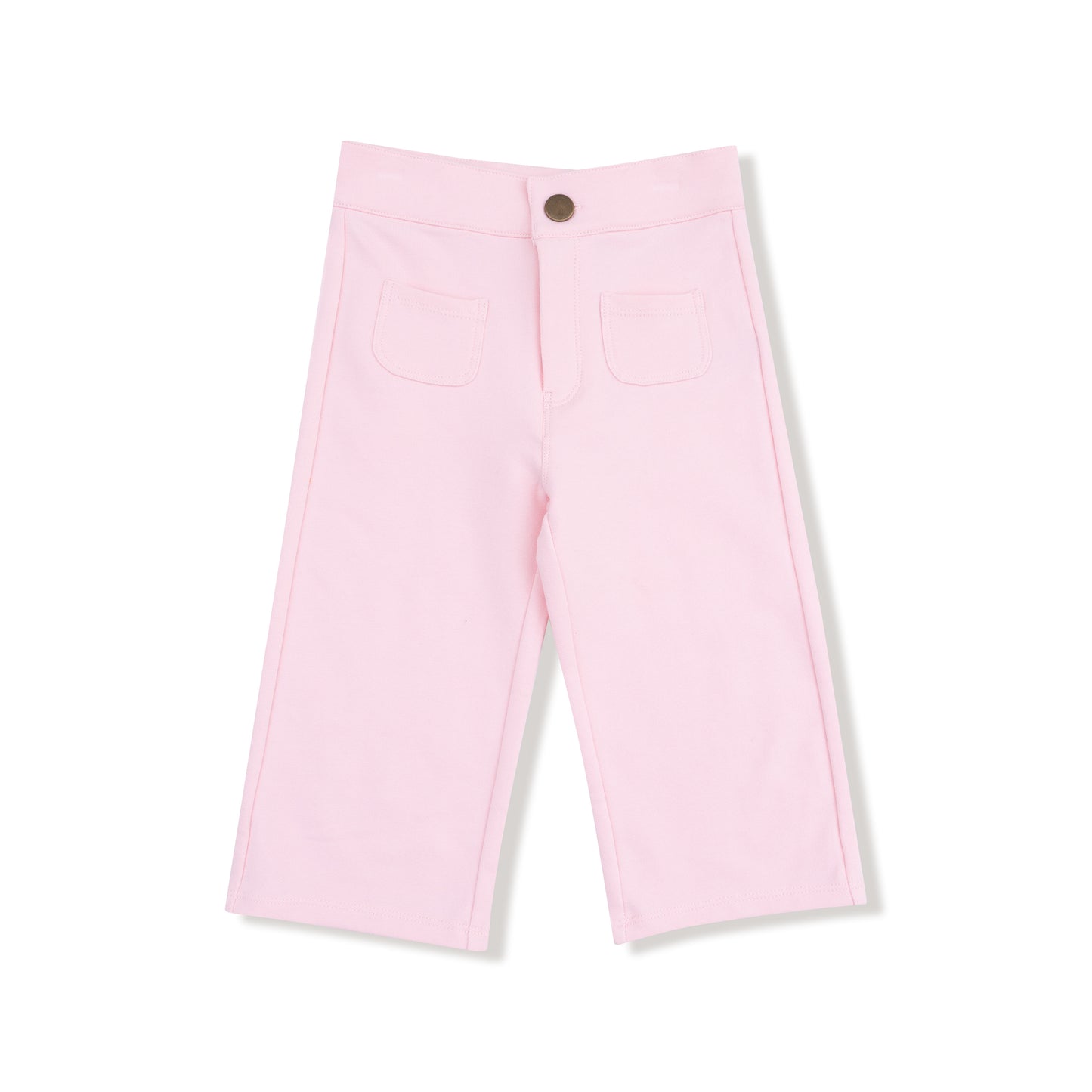 High Waisted Wide Leg Pant in our  Varsity - Pink print from Angel Dear