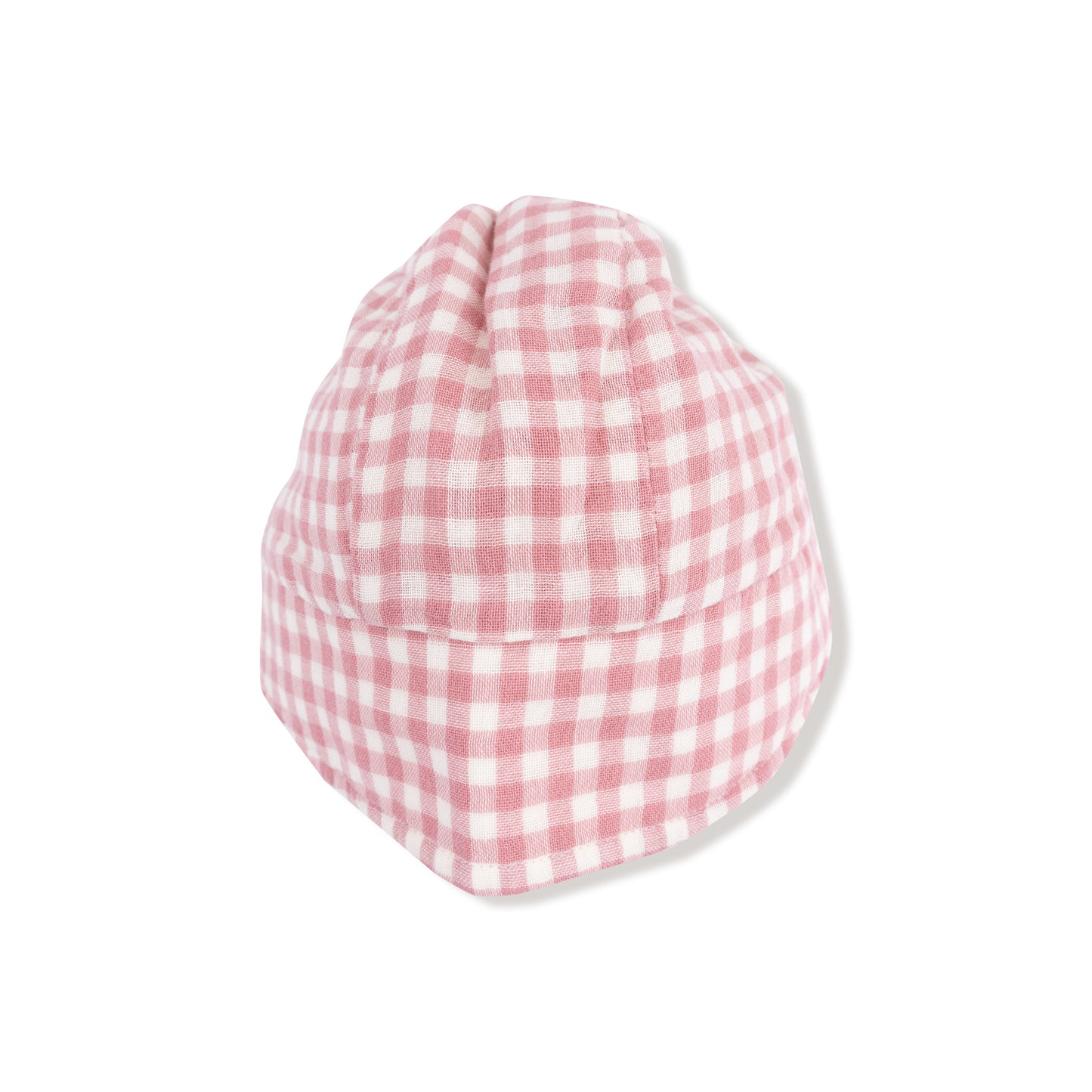 Prairie Bonnet in our  Rose Pink Plaid print from Angel Dear