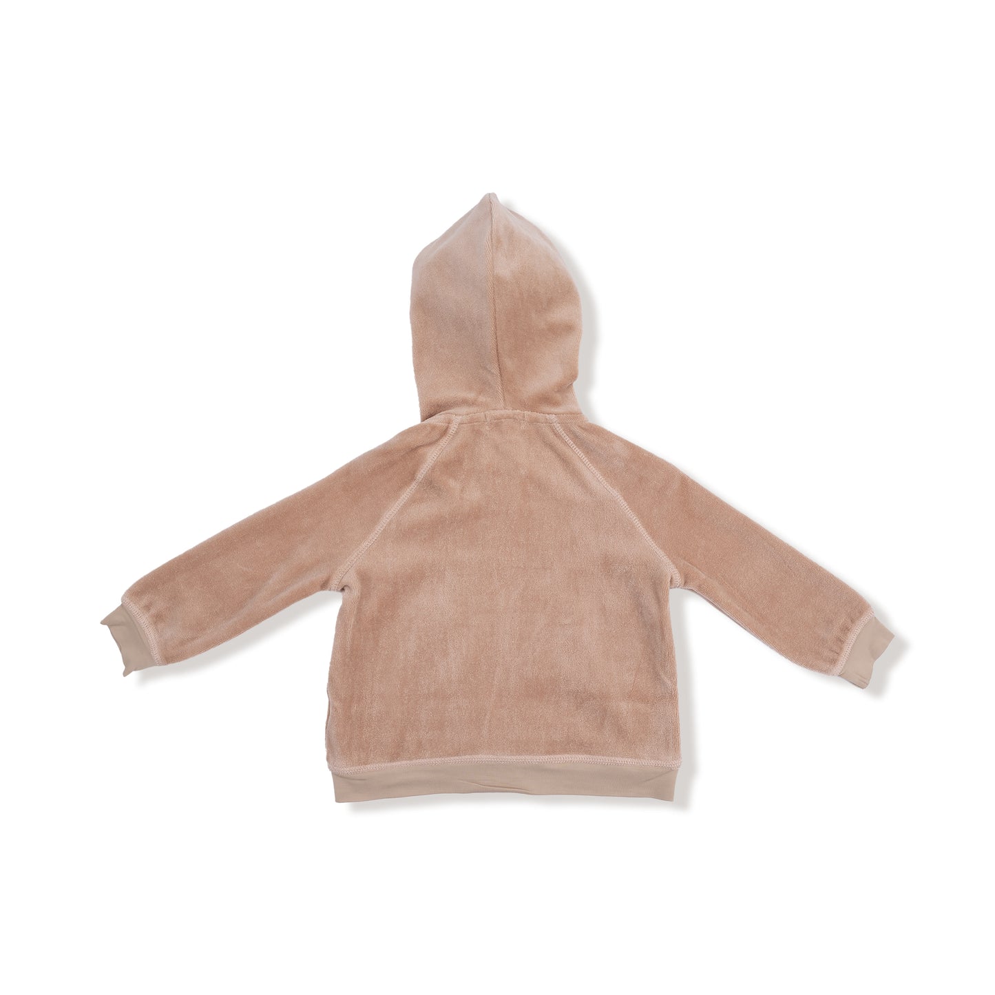 Zip Hoodie + Varsity Stripe Jogger Set in our  Velour Teddy Bear print from Angel Dear