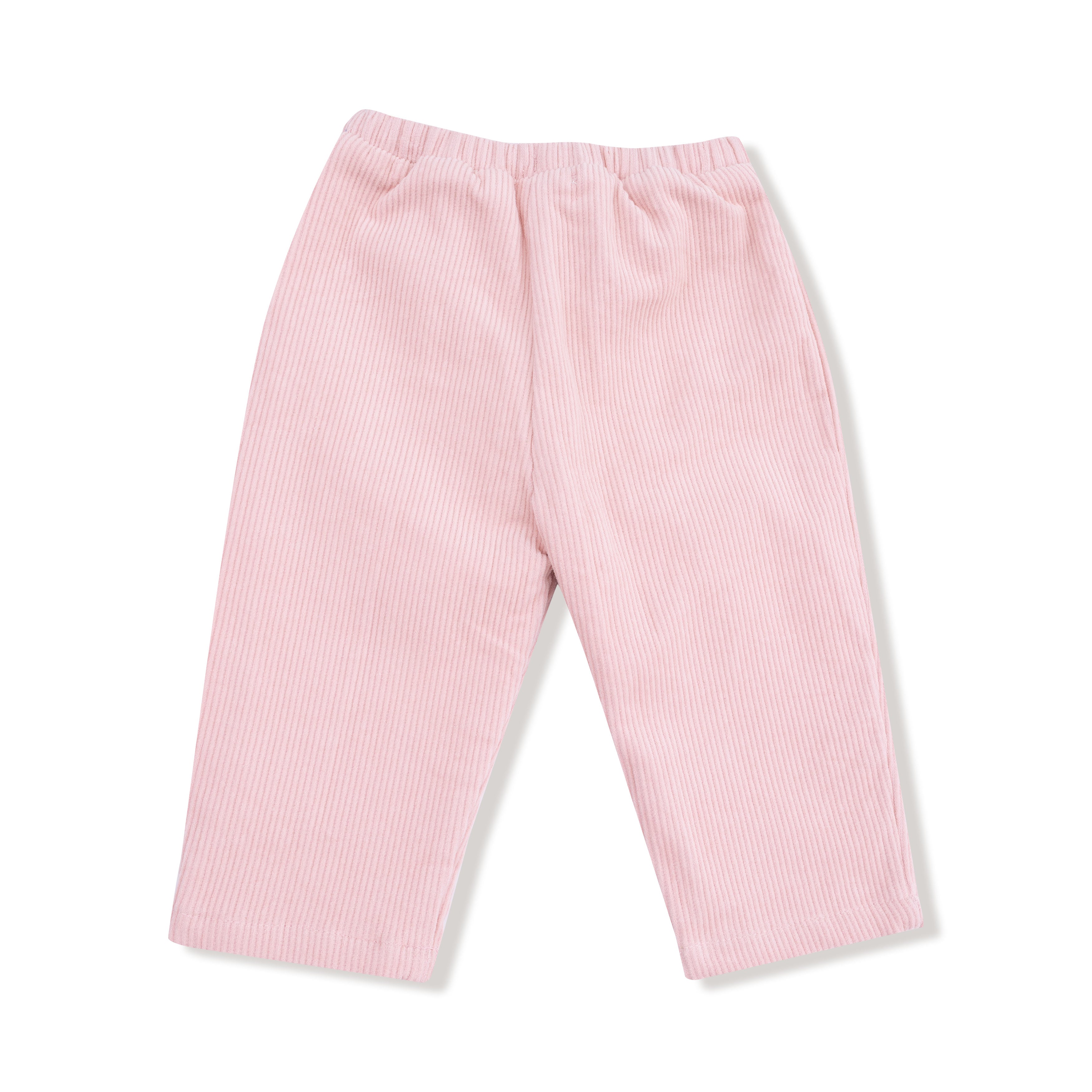 Cord Paperbag Pant with Bamboo Lining in our Veiled Pink print from Angel Dear