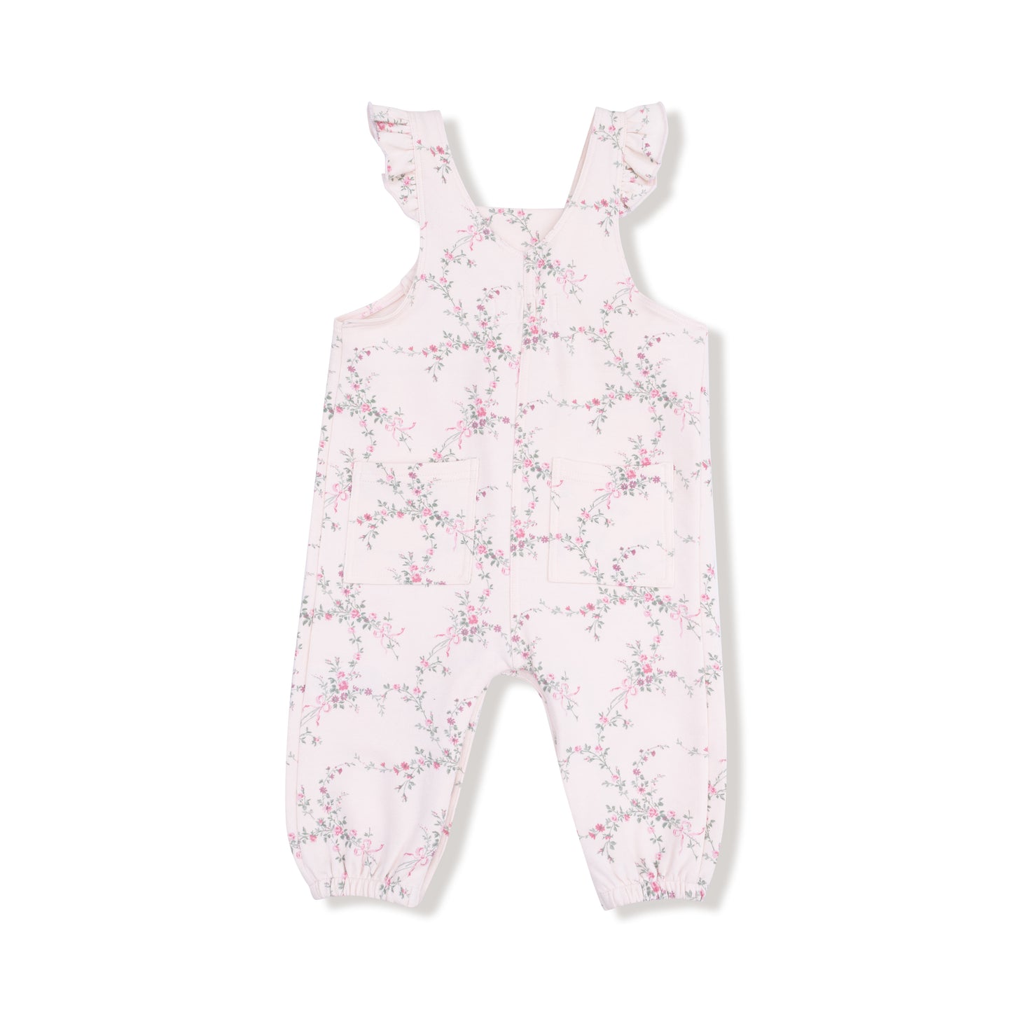 V Overalls with Elastic in our  Antoinette Floral print from Angel Dear