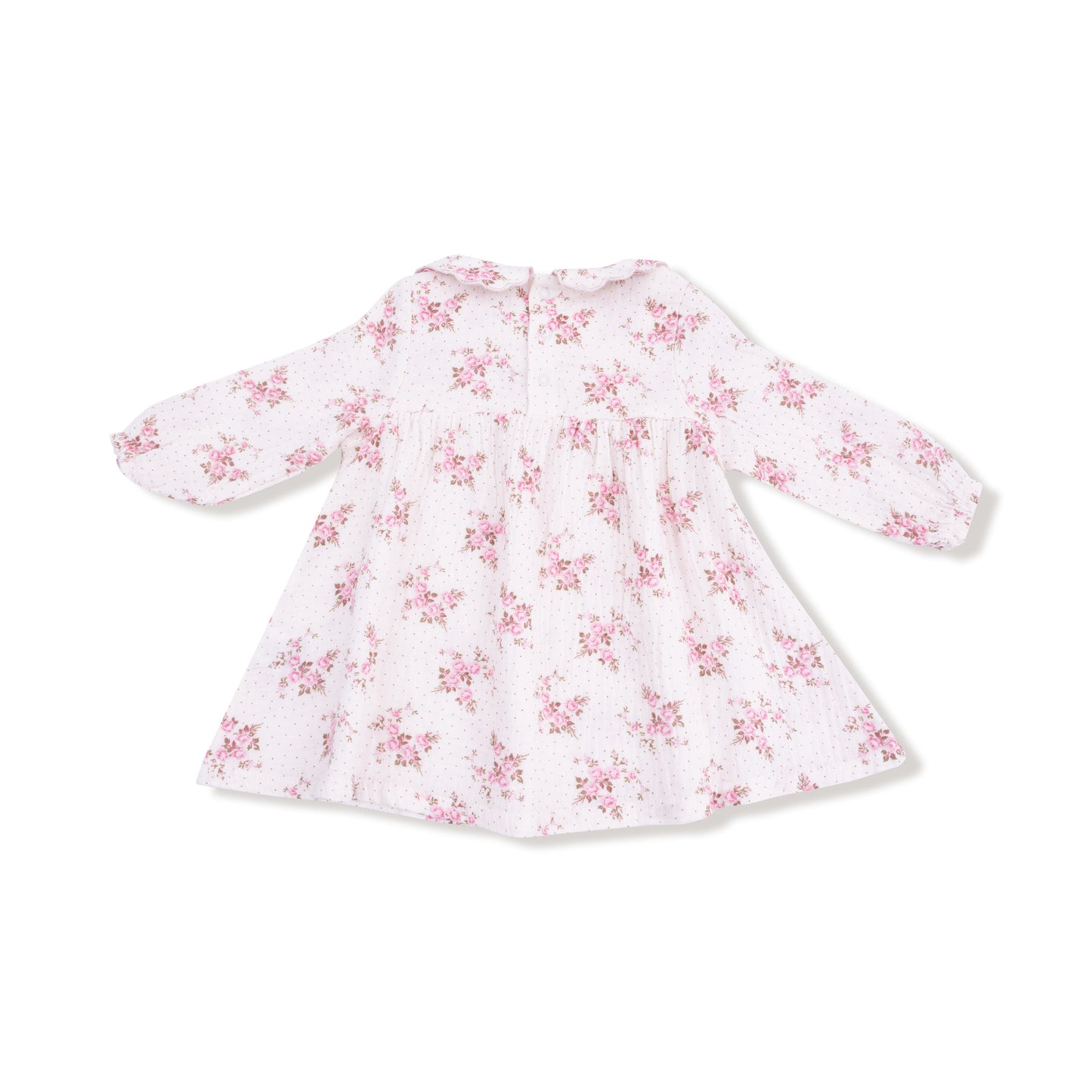 Long Sleeve Petal Collar Dress + Legging in our  Belle Rosette Dot print from Angel Dear