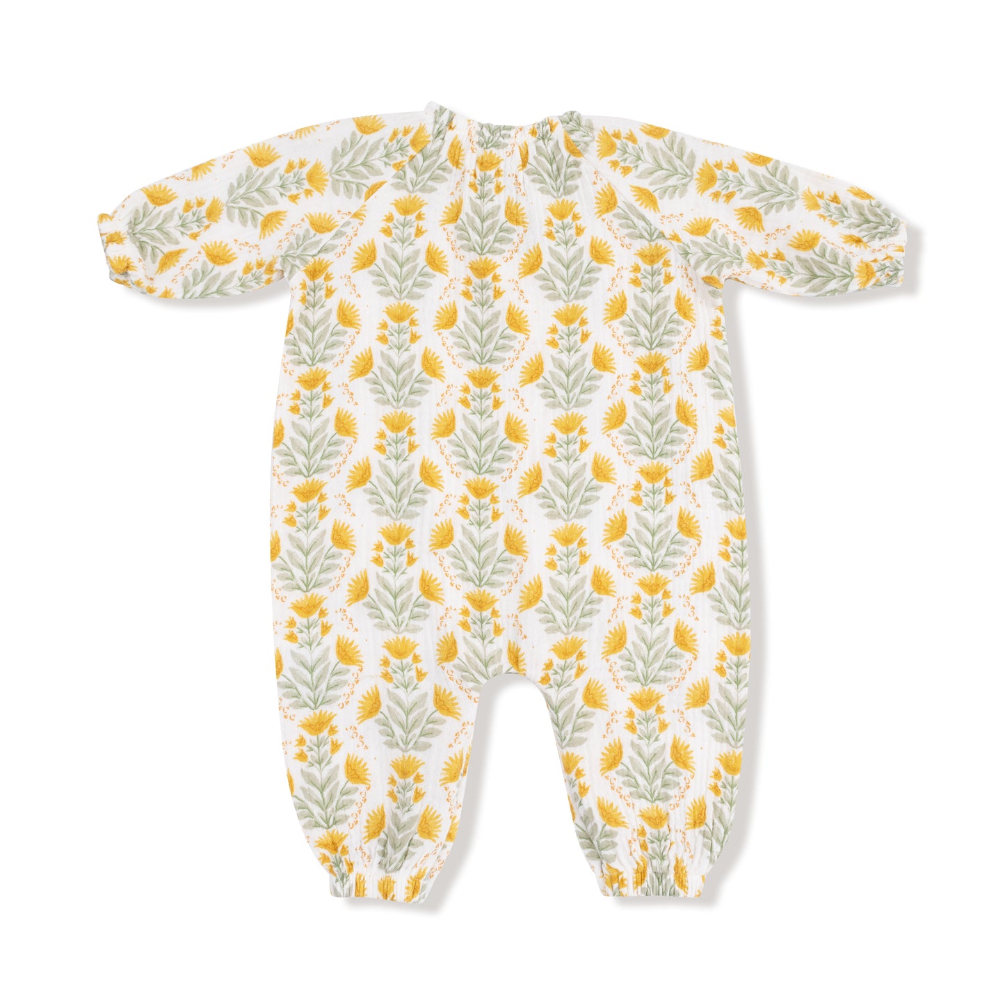 Peasant Romper in our  Winter Dandelions print from Angel Dear