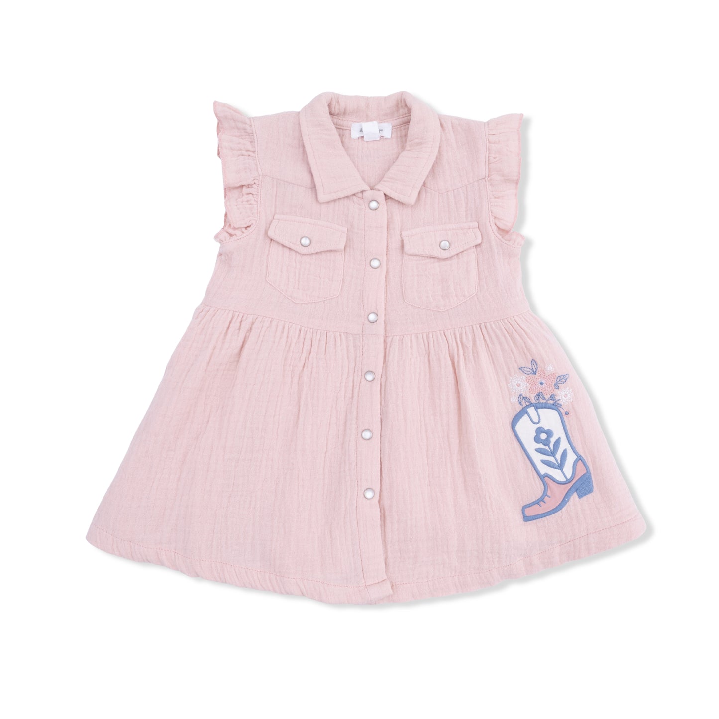 Yee Haw Cowgirl - Western Pearl Snap Dress & Bloomer-Angel Dear