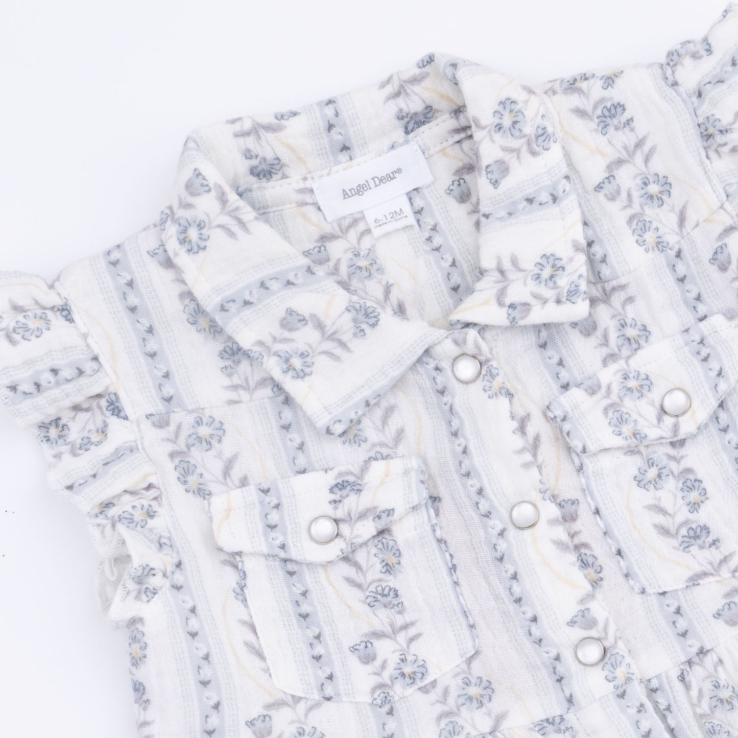 Kimberly Floral Stripe - Western Pearl Snap Dress & Bloomer