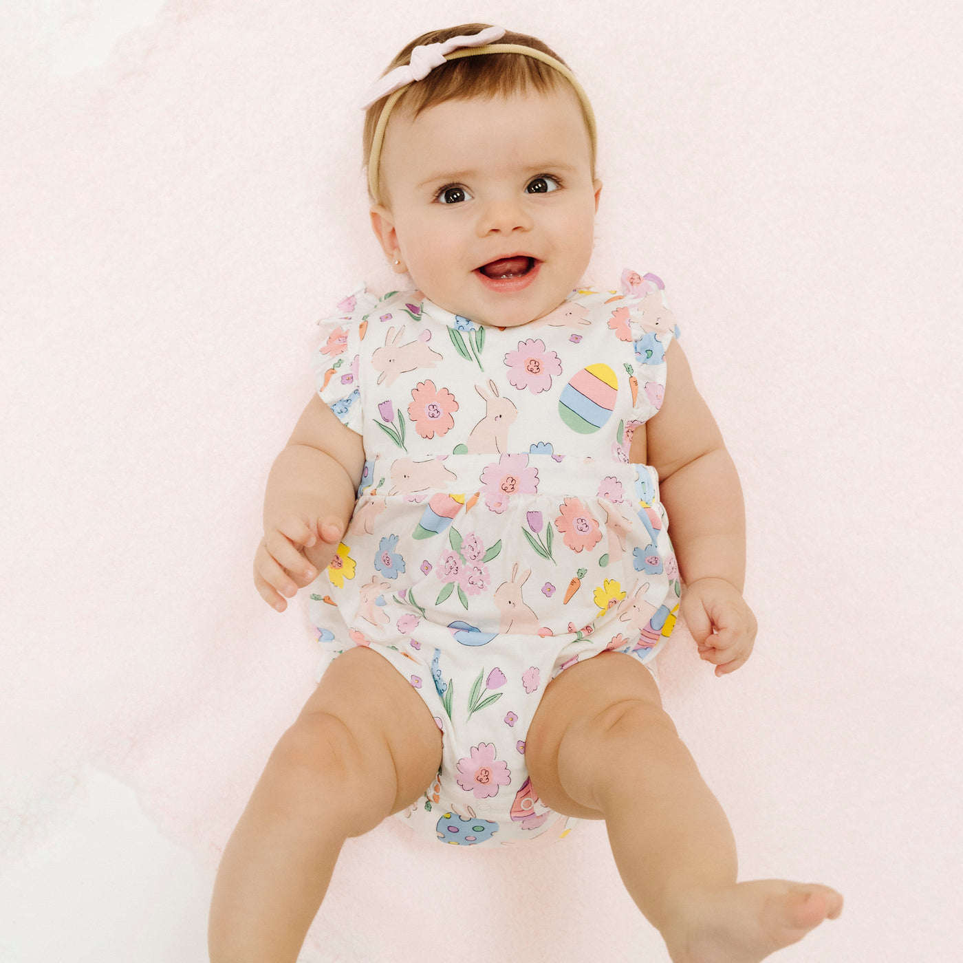 Sunsuit - Easter Bunnies Pink